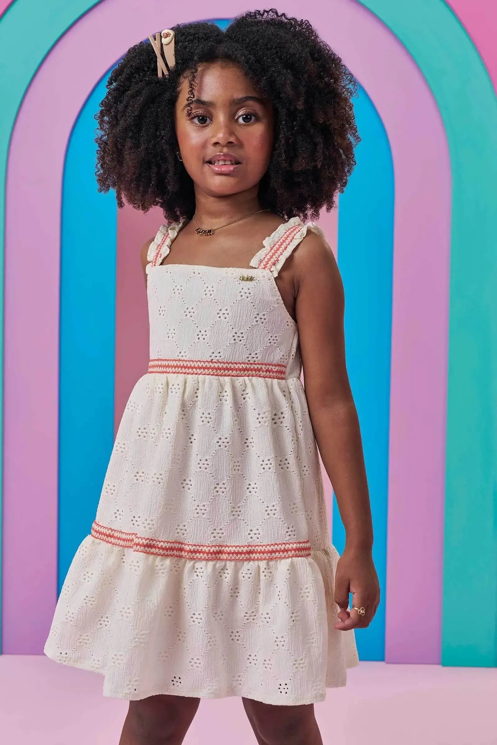 Vestido em Malha Laise 99432 Kukiê Infantil Menina
