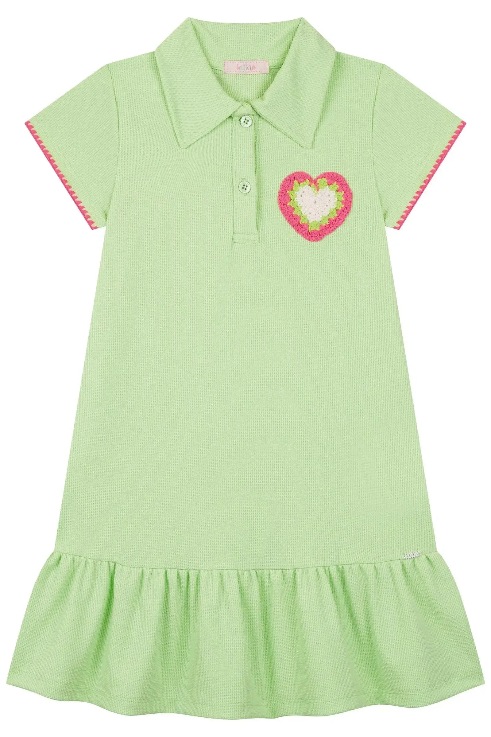 Vestido em Malha Mini Textura 87688 Kukiê Infantil Menina
