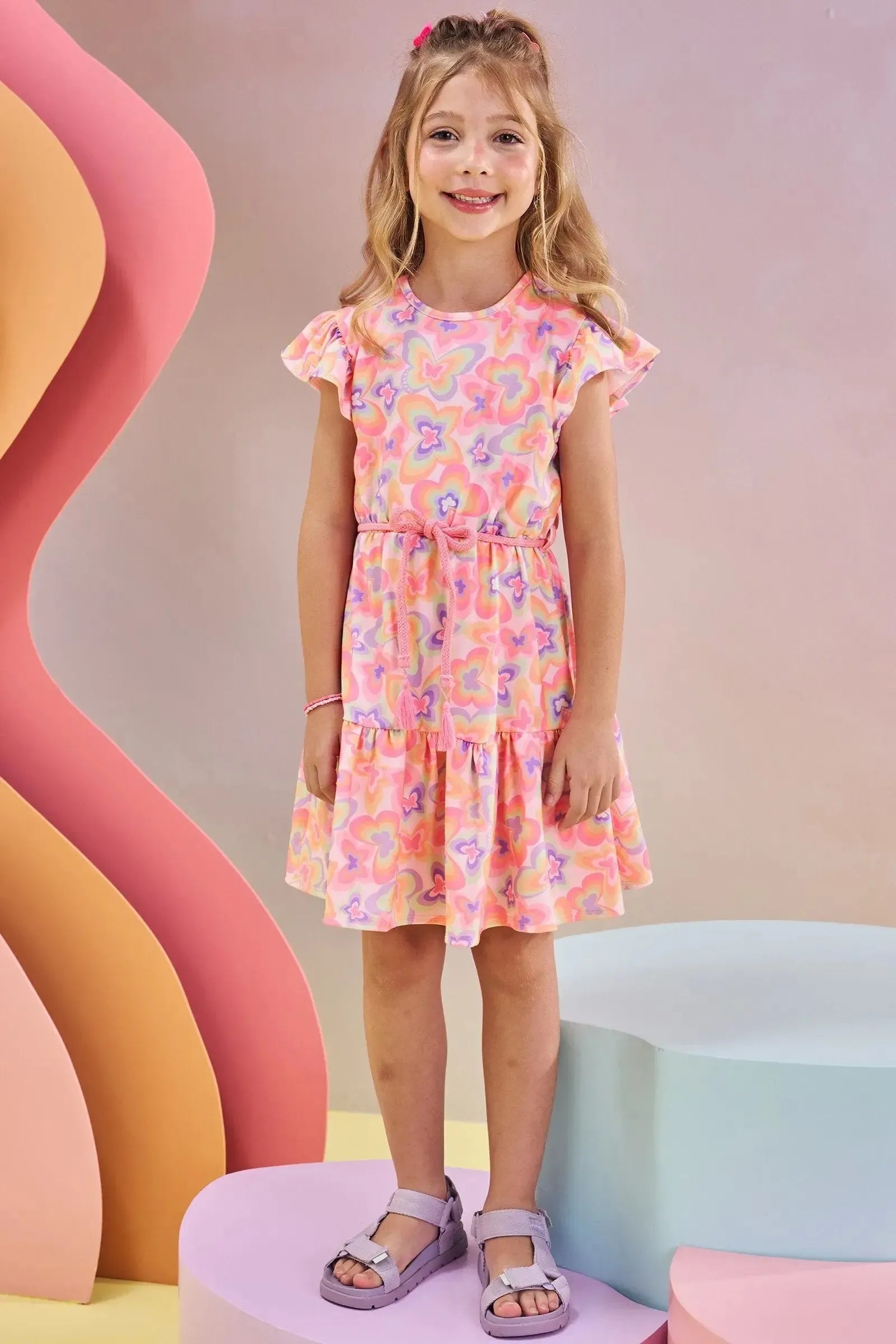 Vestido em Malha Power 83129 Infanti Infantil Menina