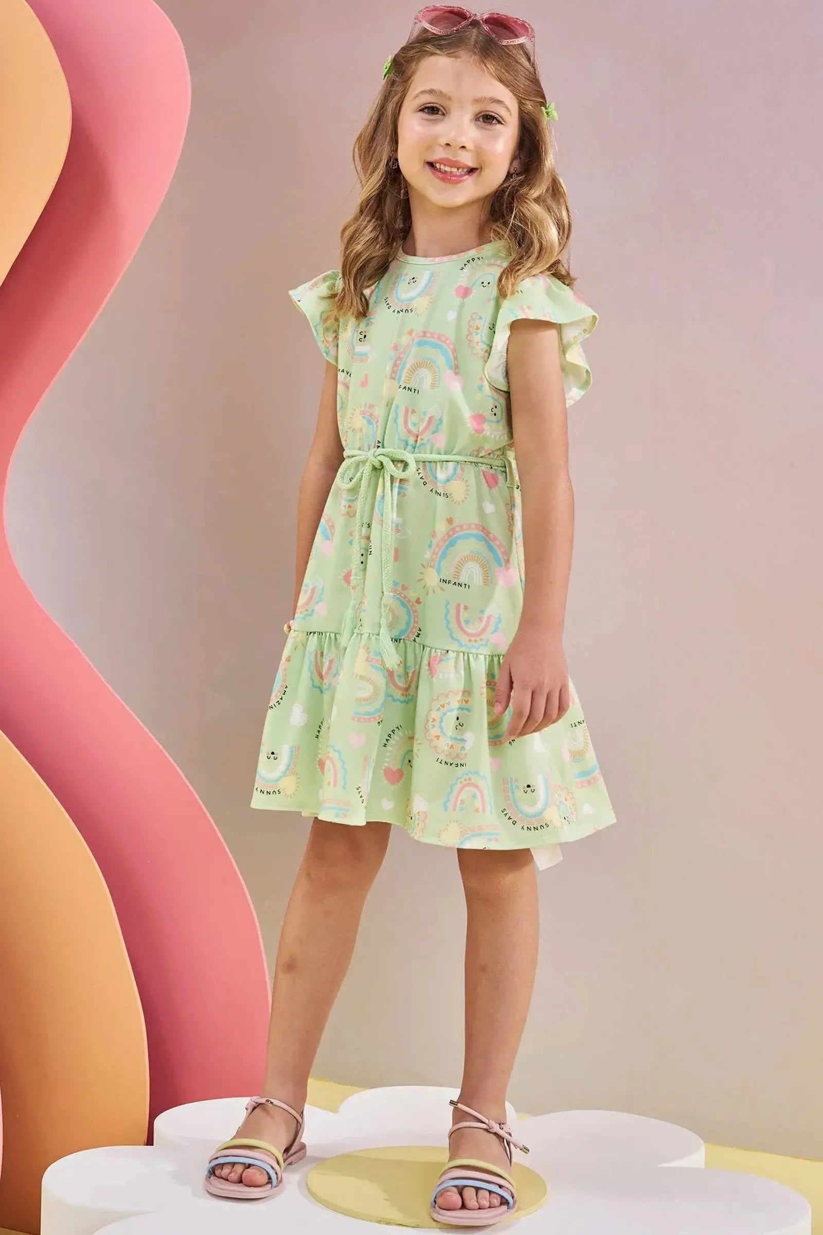 Vestido em Malha Power 83129 Infanti Infantil Menina