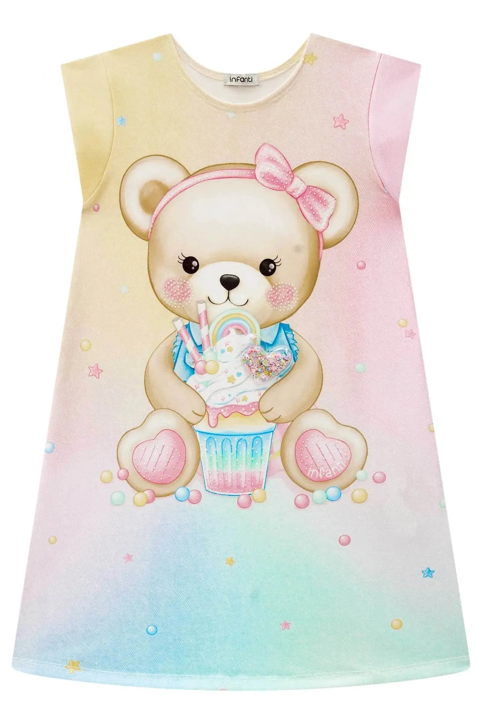 Vestido em Malha Power 86598 Infanti Infantil Menina