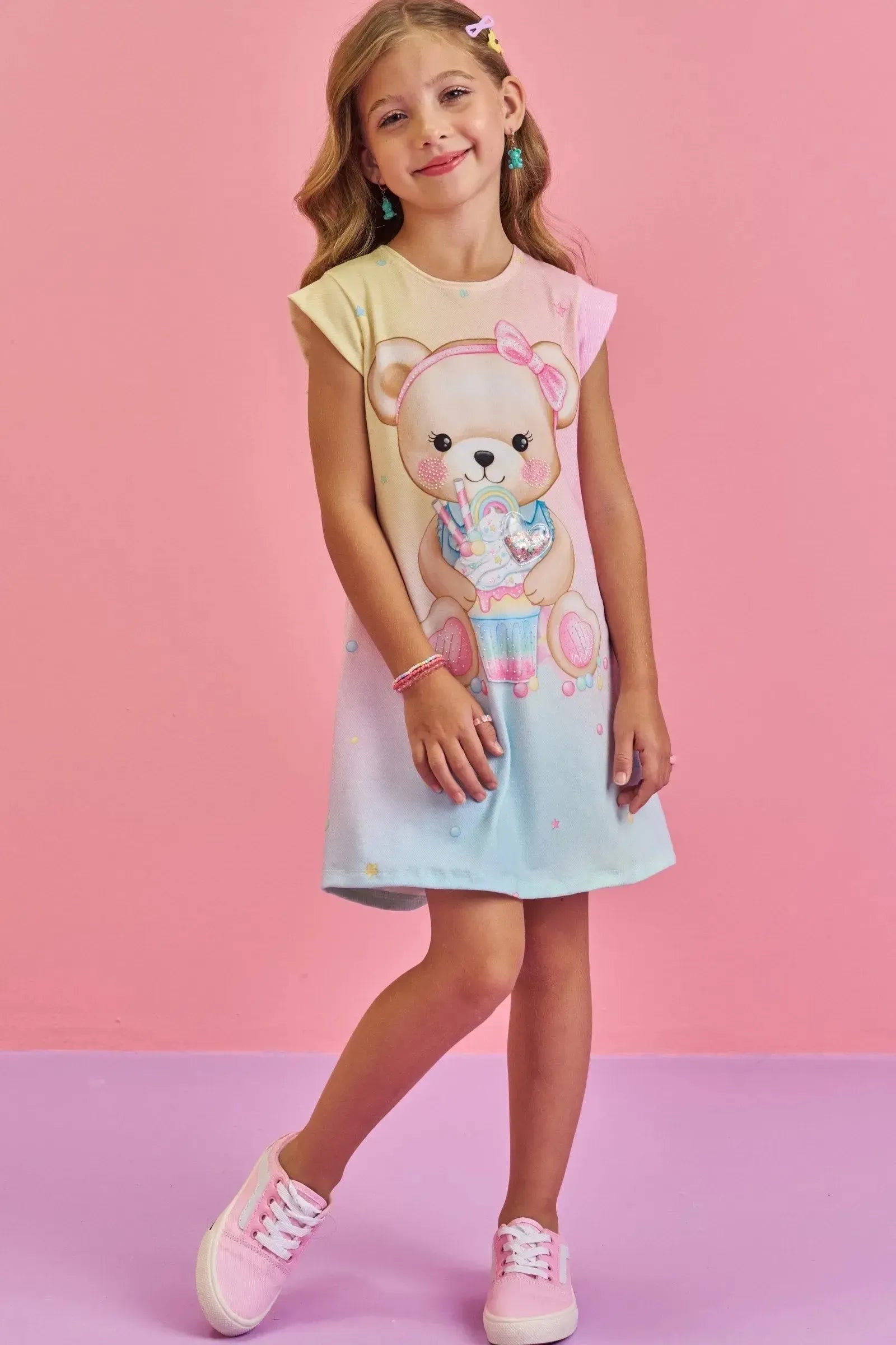 Vestido em Malha Power 86598 Infanti Infantil Menina
