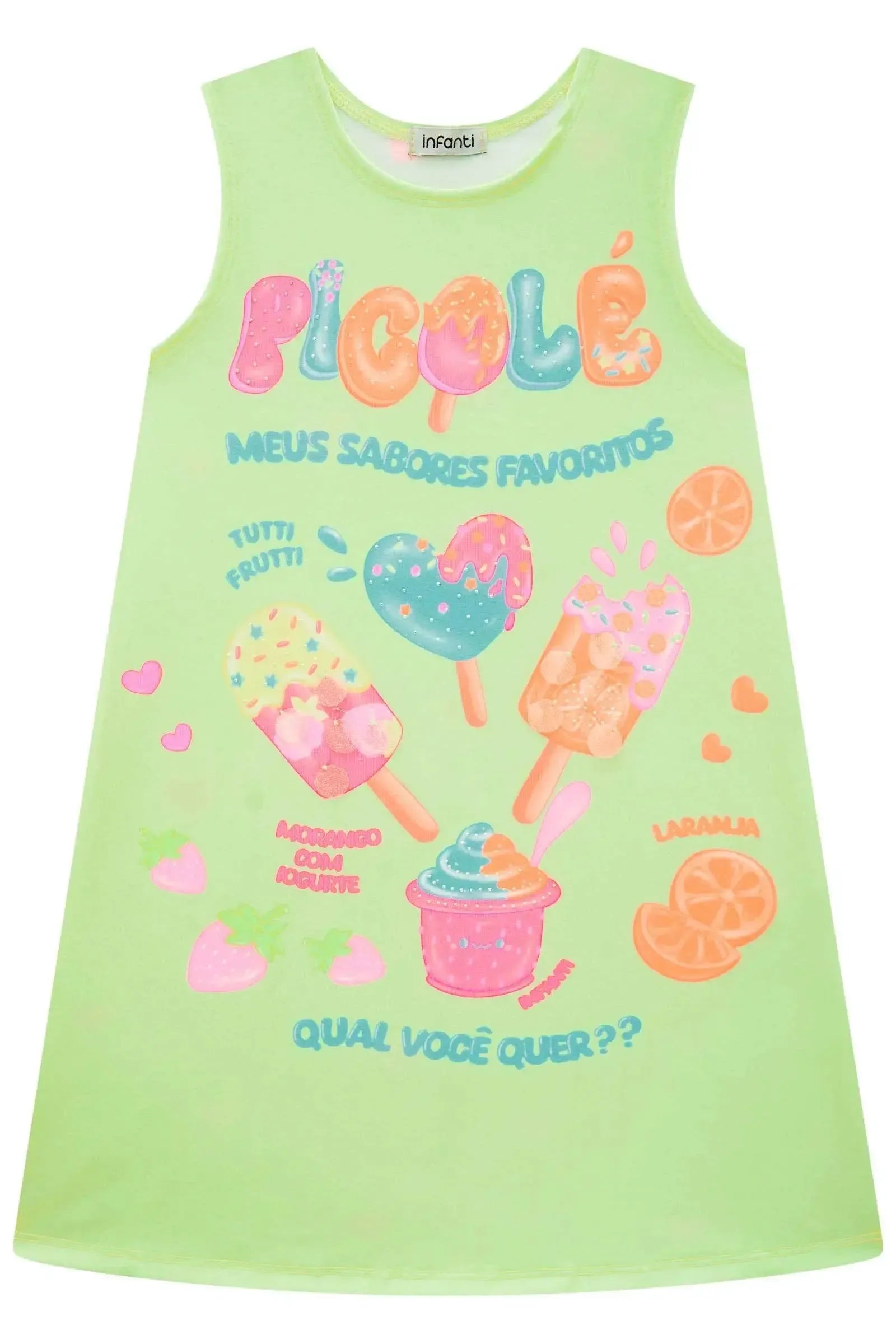 Vestido em Malha Power 88802 Infanti Infantil Menina