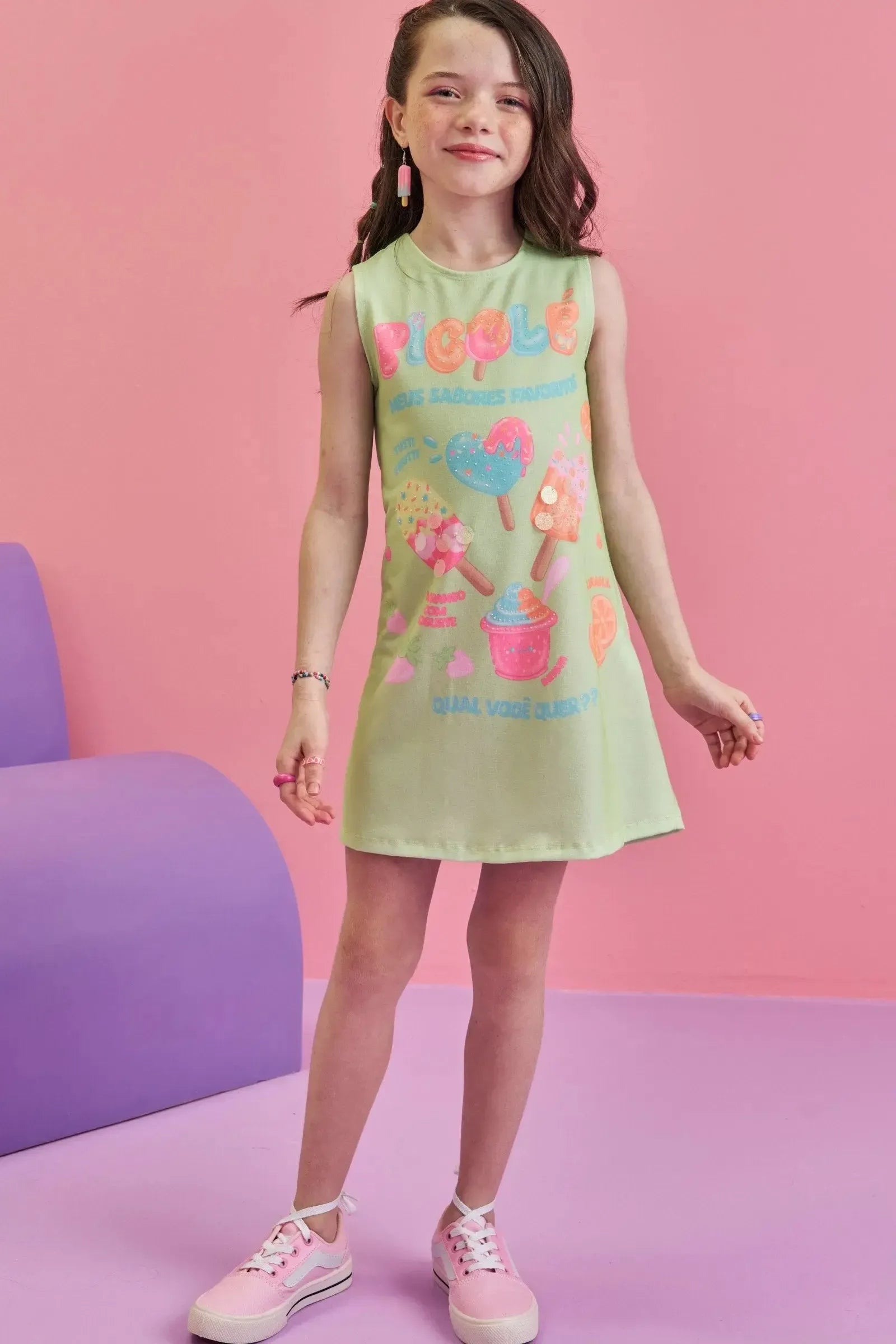 Vestido em Malha Power 88802 Infanti Infantil Menina