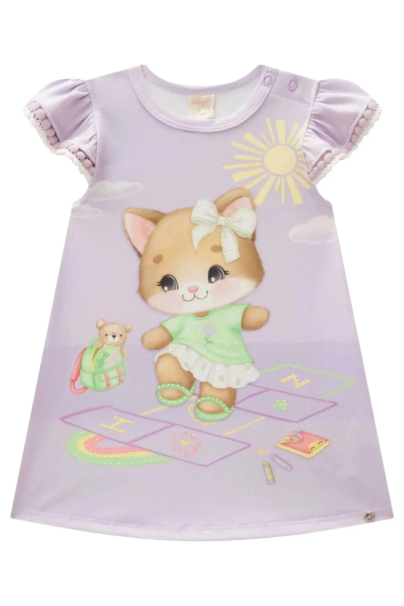 Vestido em Malha Power 88929 Infanti Bebê Menina