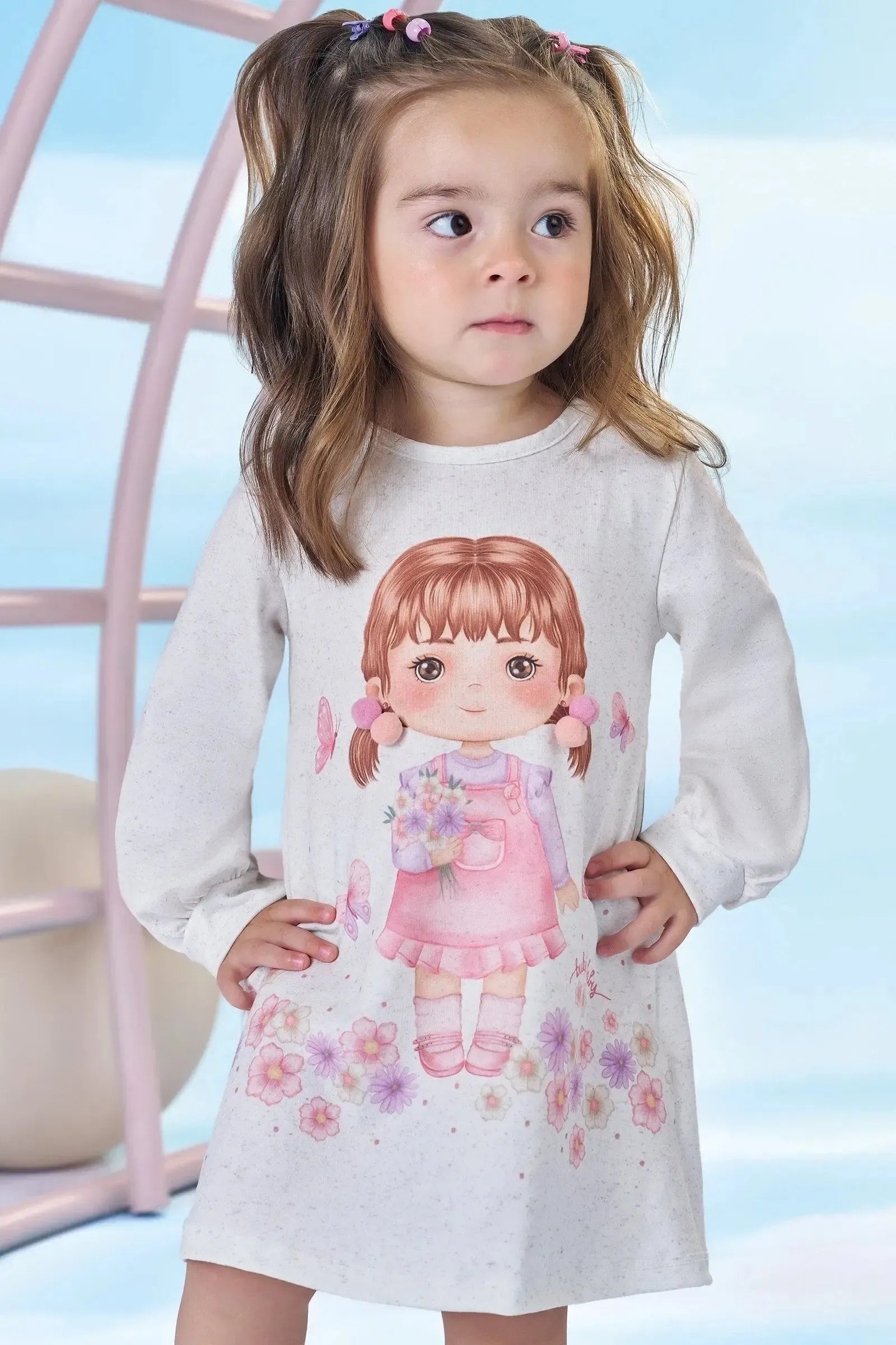 Vestido em Malha Power 91877 Kukiê Bebê Menina
