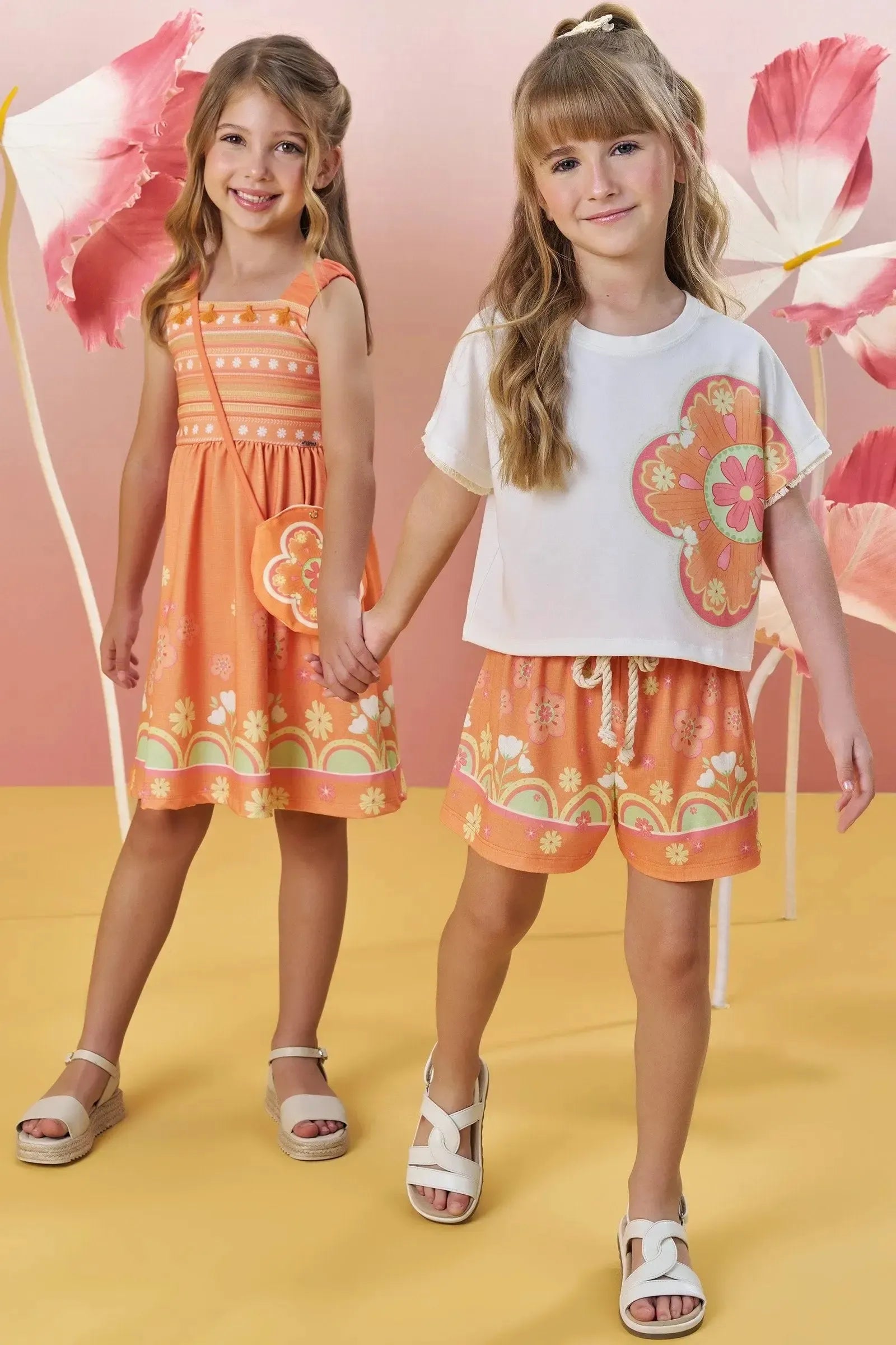 Vestido em Malha Power. Acompanha Bolsa 82989 Infanti Infantil Menina