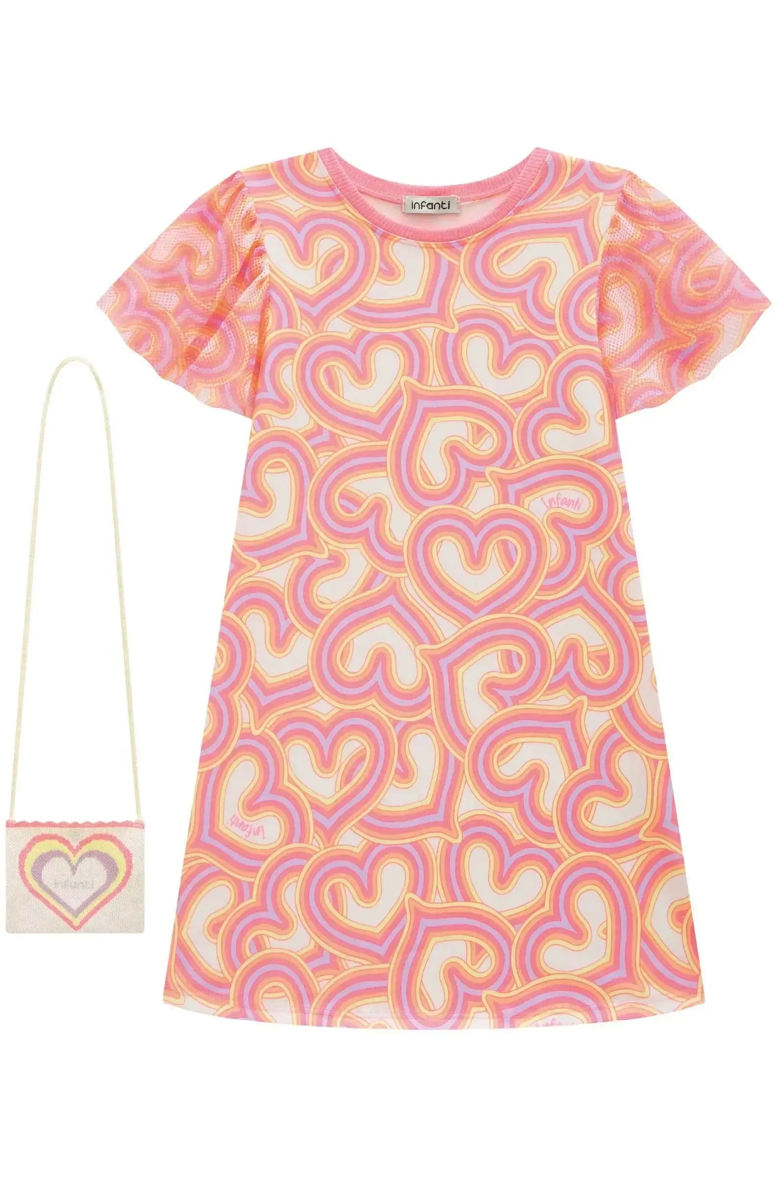 Vestido em Malha Power (acompanha Bolsa) 86636 Infanti Infantil Menina