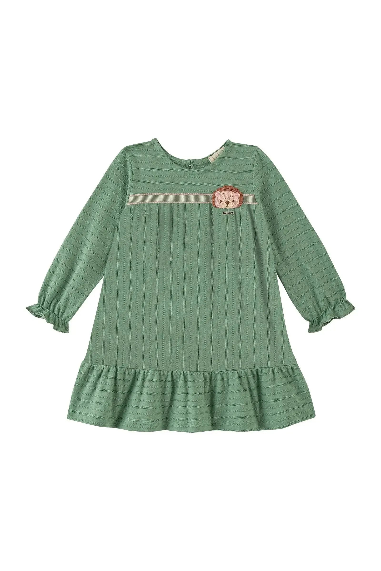 Vestido em Malha Textura 90268 Kukiê Bebê Menina