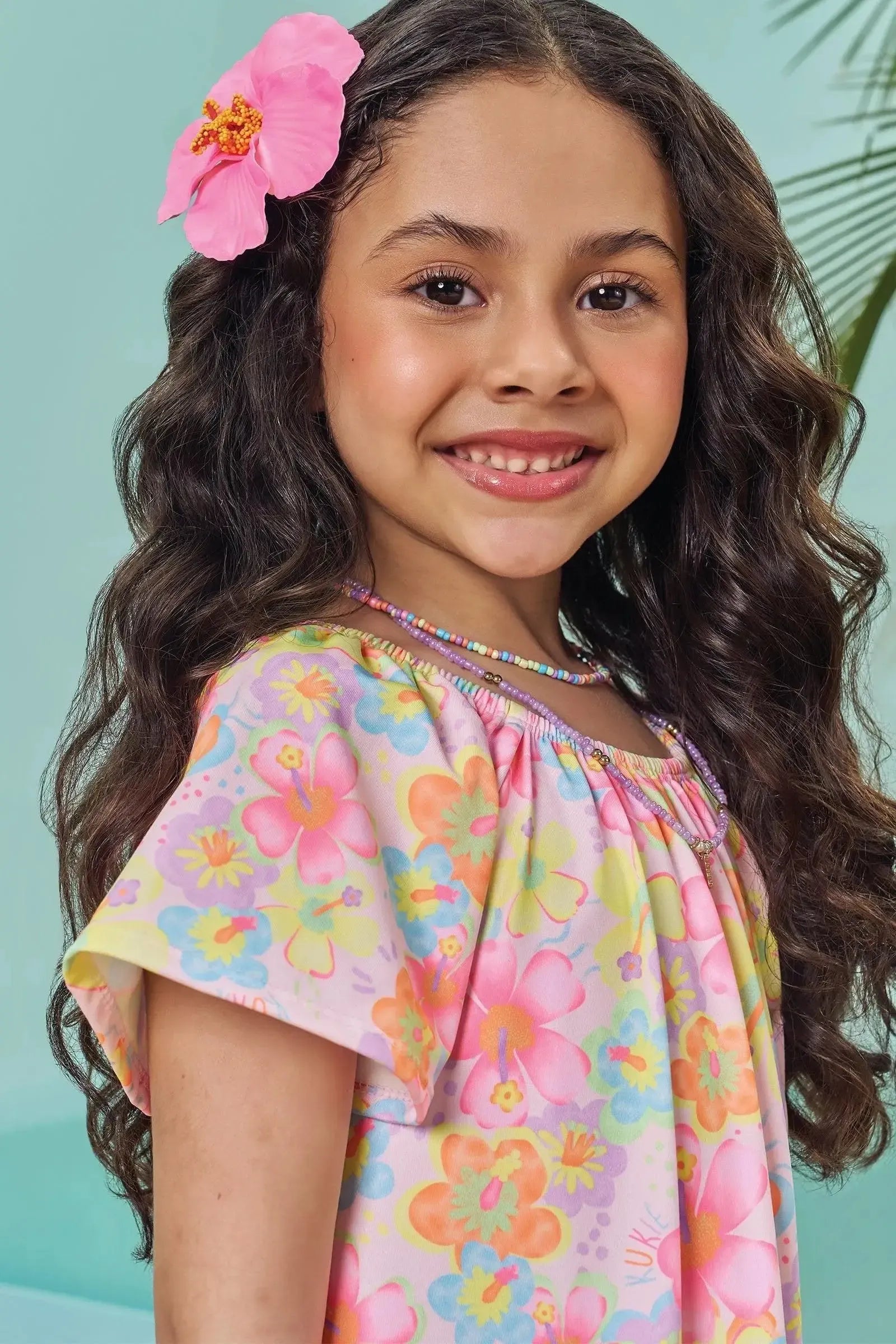 Vestido em Malha UV 83987 Kukiê Infantil Menina