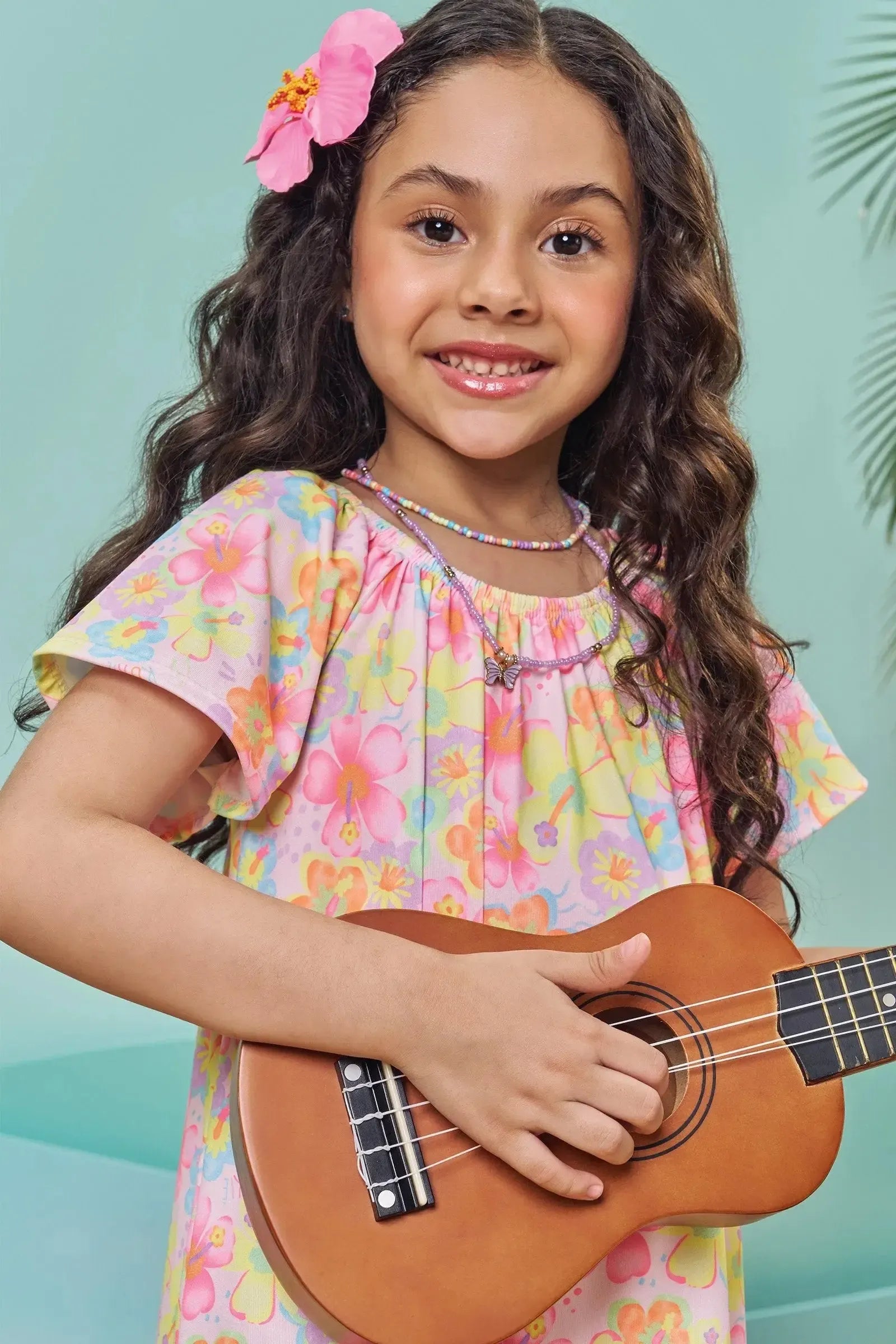 Vestido em Malha UV 83987 Kukiê Infantil Menina