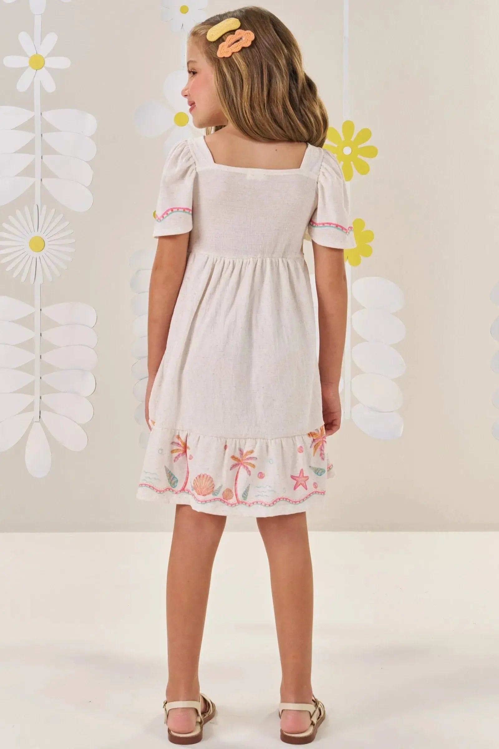 Vestido em Malha Wave 86488 Kukiê Infantil Menina
