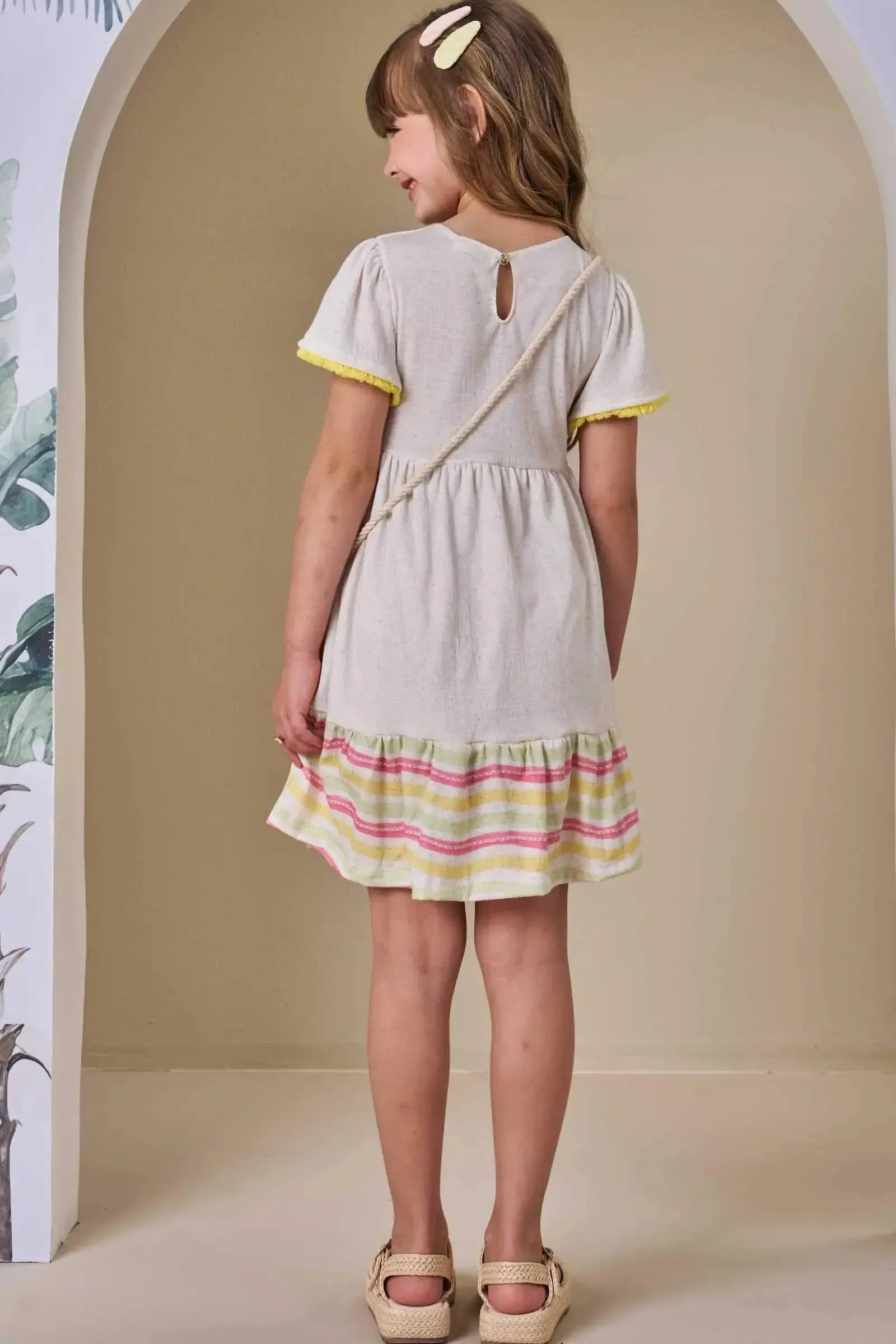 Vestido em Malha Wave (acompanha Bolsa) 88112 Infanti Infantil Menina
