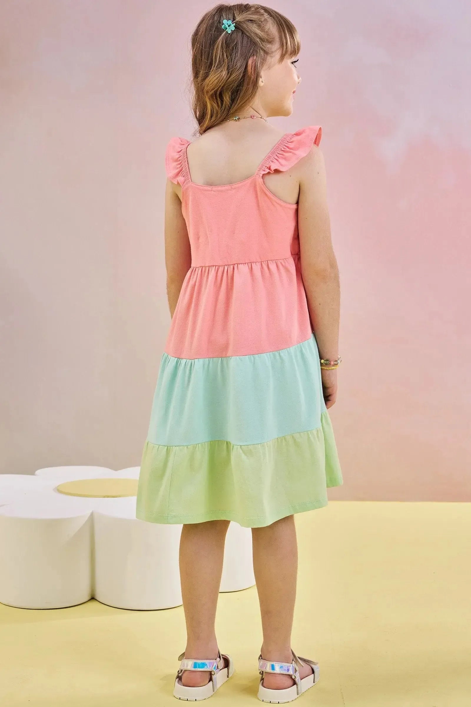 Vestido em Meia Malha 83030 Infanti Infantil Menina
