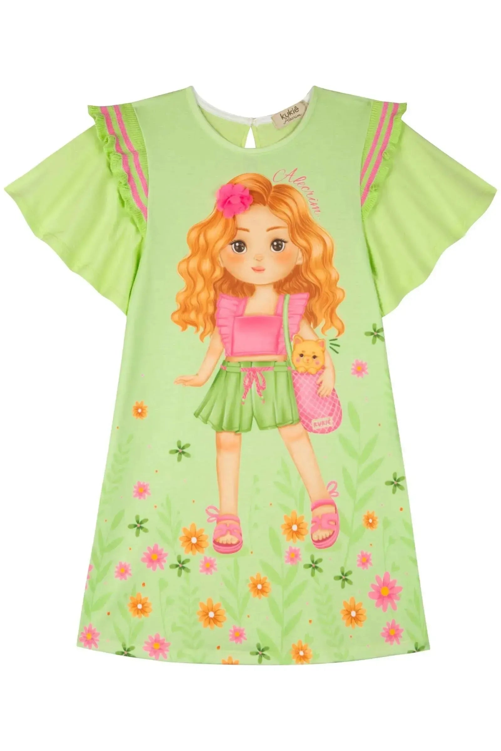 Vestido em Meia Malha 84174 Kukiê Infantil Menina