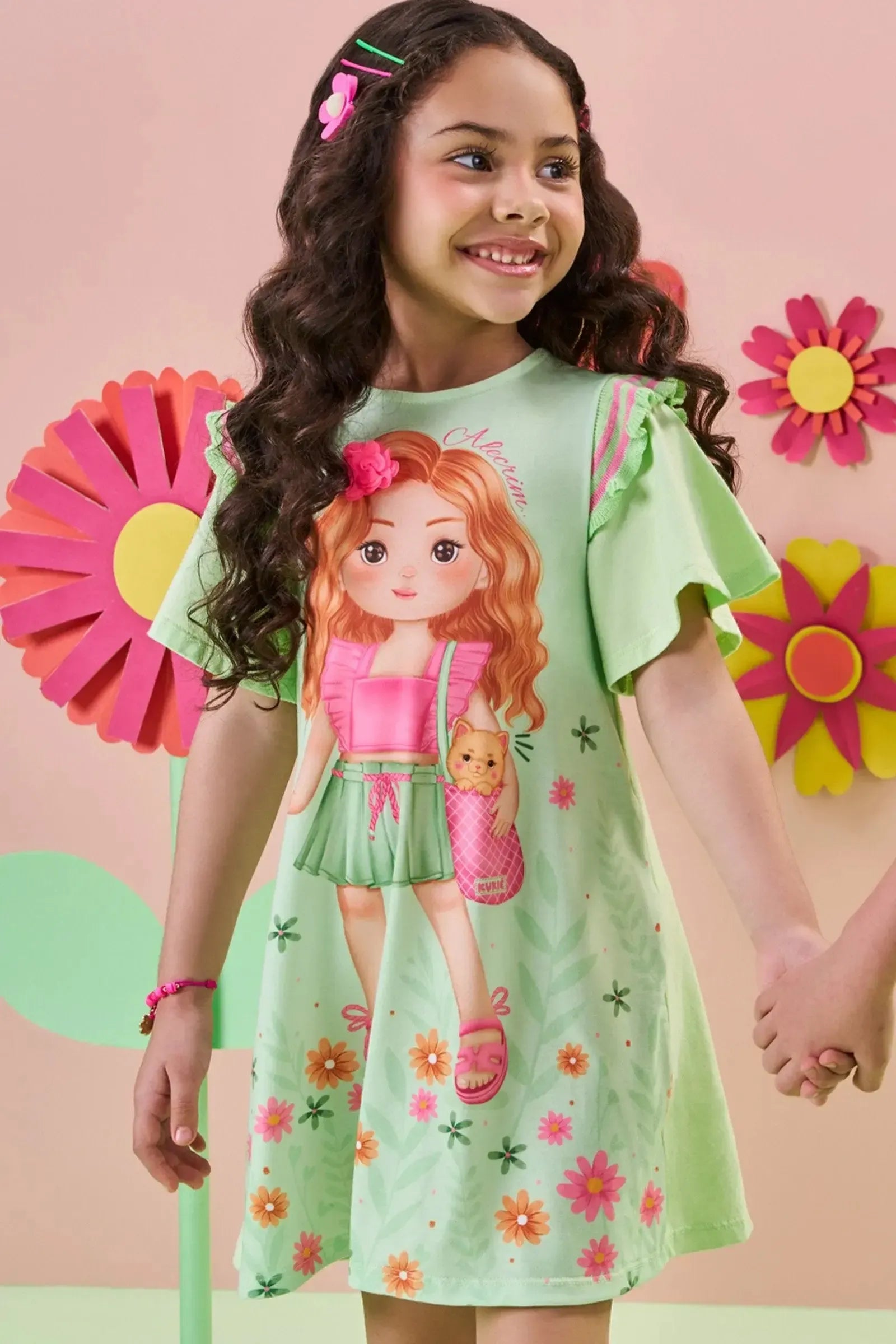 Vestido em Meia Malha 84174 Kukiê Infantil Menina