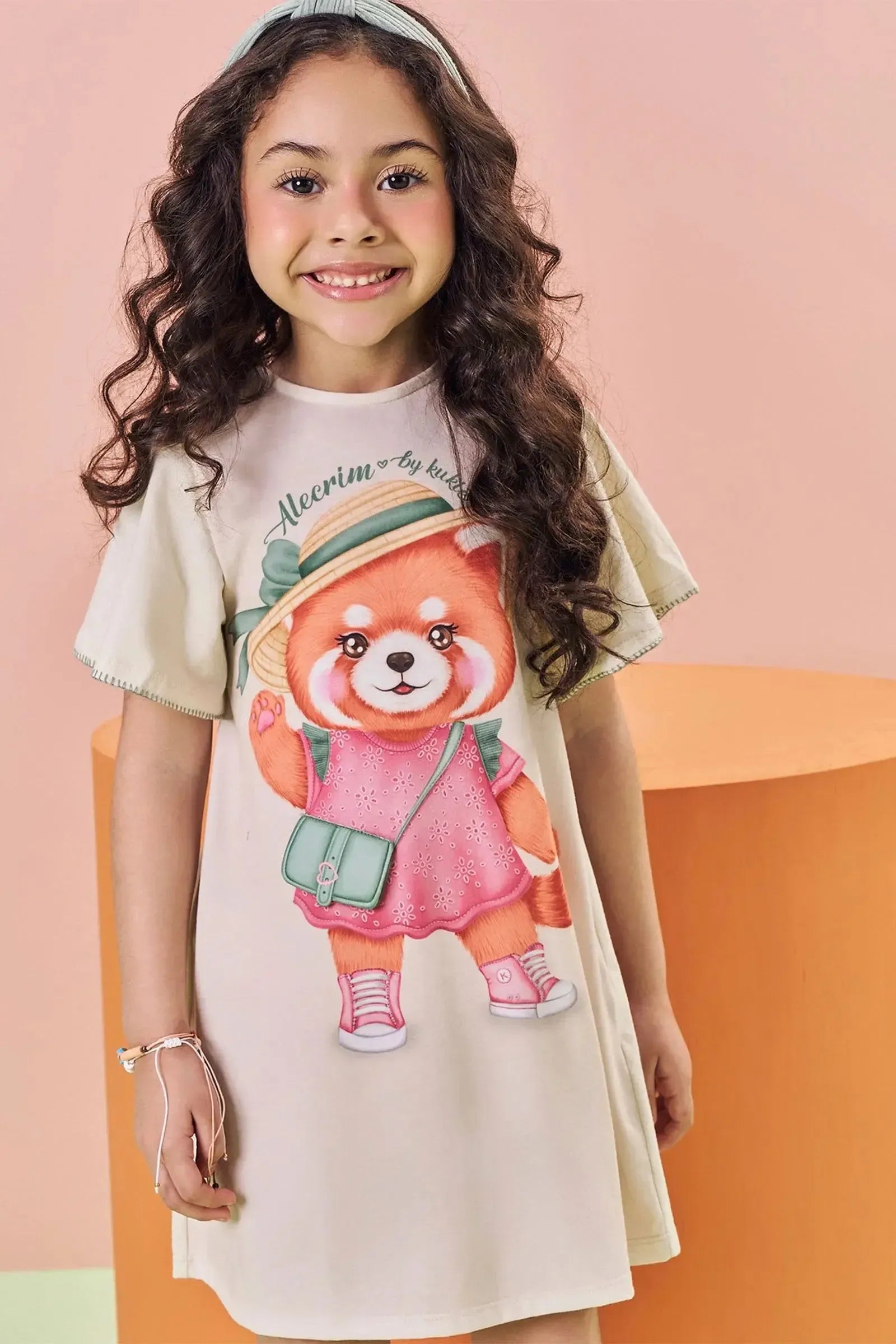 Vestido em Meia Malha 84175 Kukiê Infantil Menina