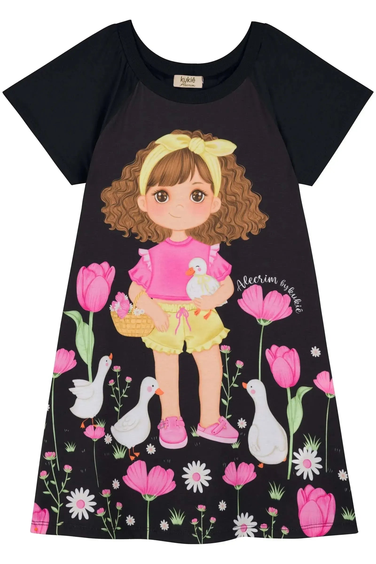 Vestido em Meia Malha 84177 Kukiê Infantil Menina