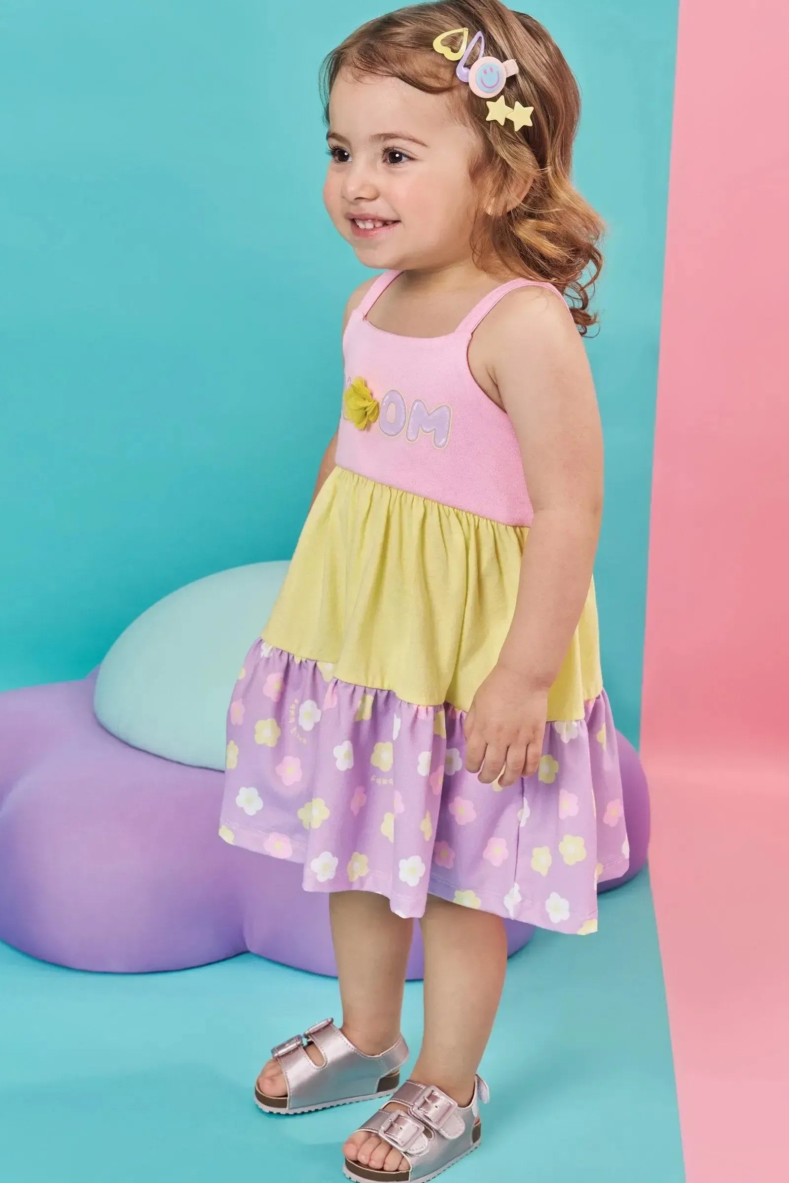 Vestido em Meia Malha 85124 Kukiê Bebê Menina