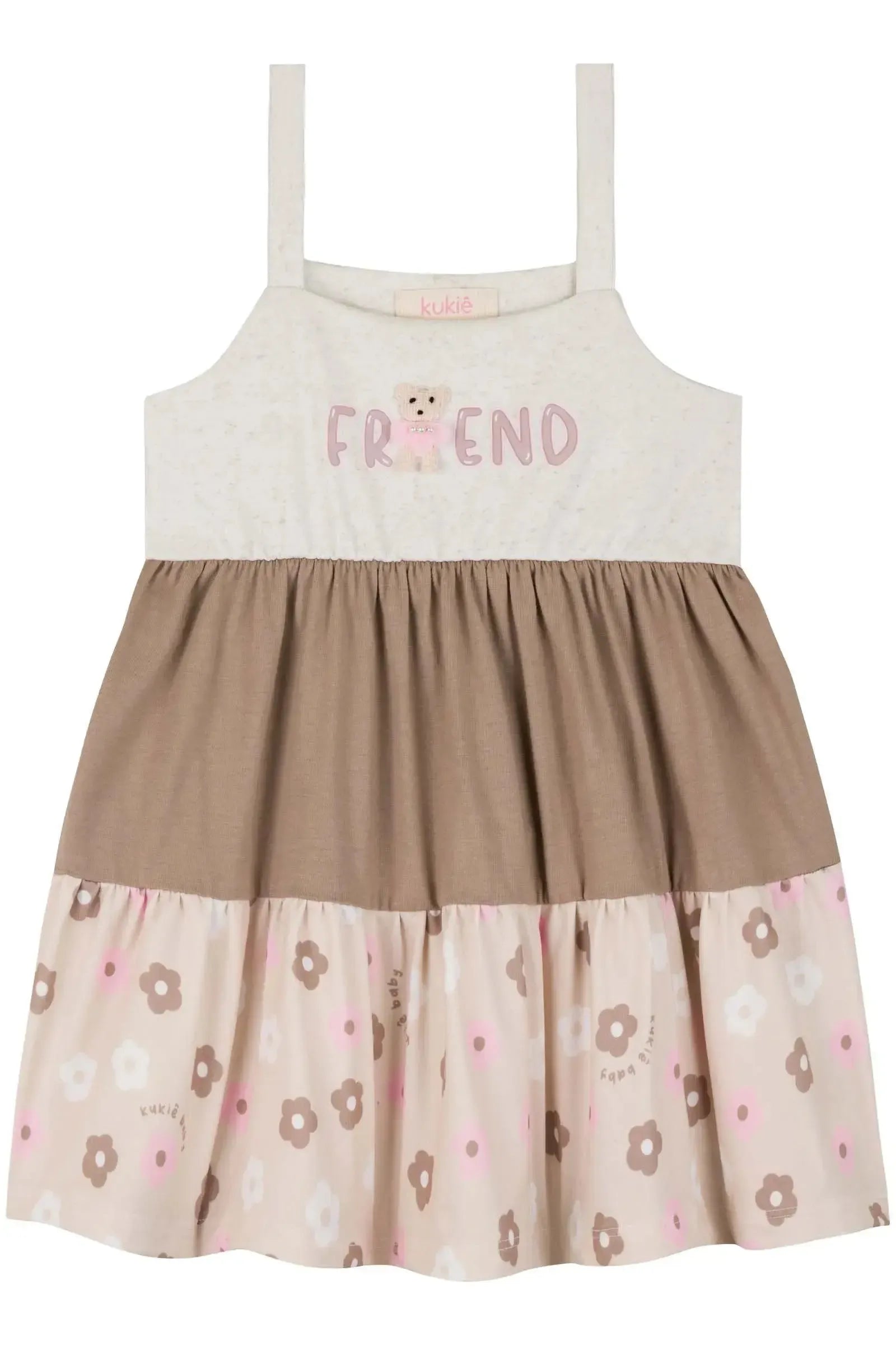 Vestido em Meia Malha 85124 Kukiê Bebê Menina