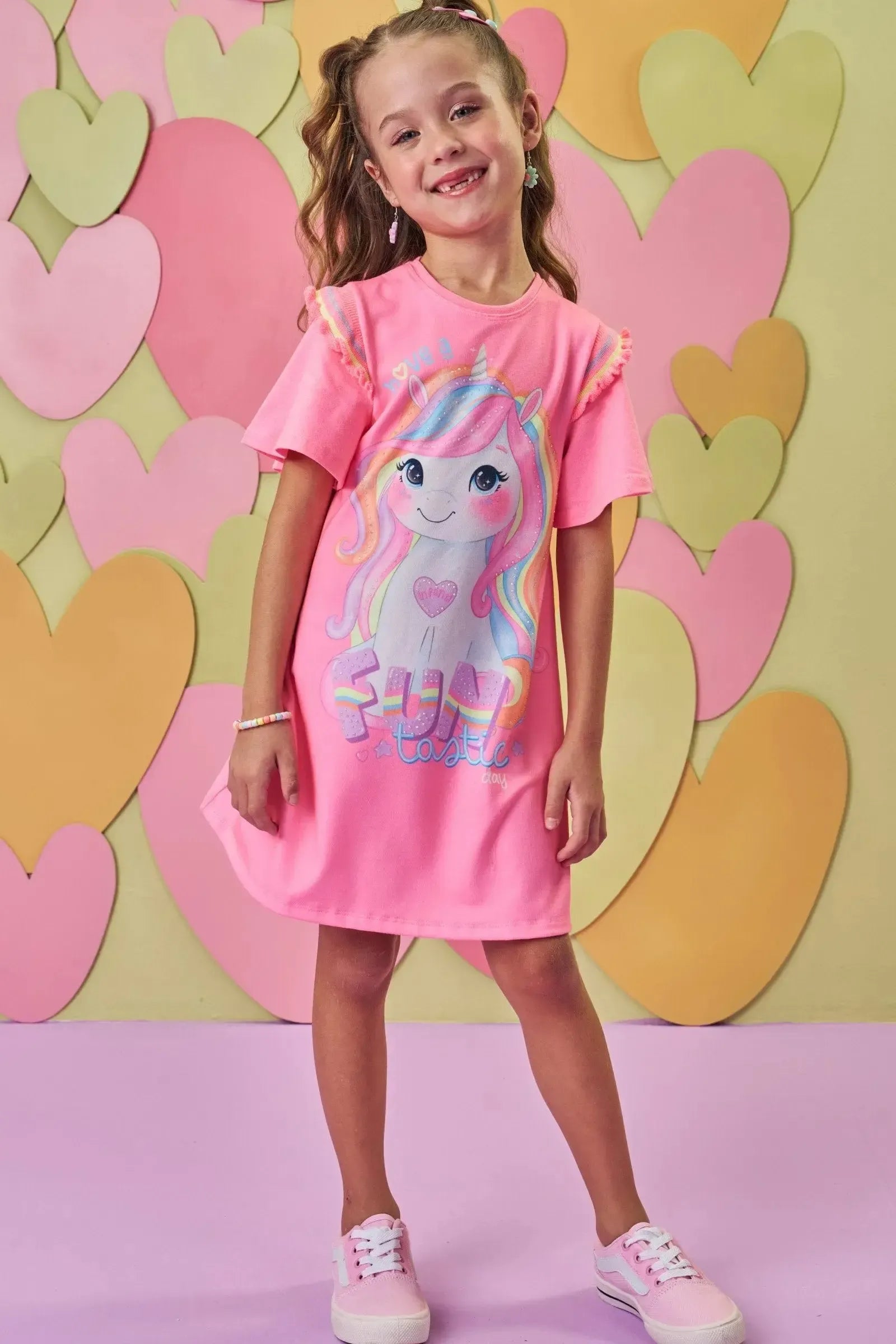 Vestido em Meia Malha 86602 Infanti Infantil Menina