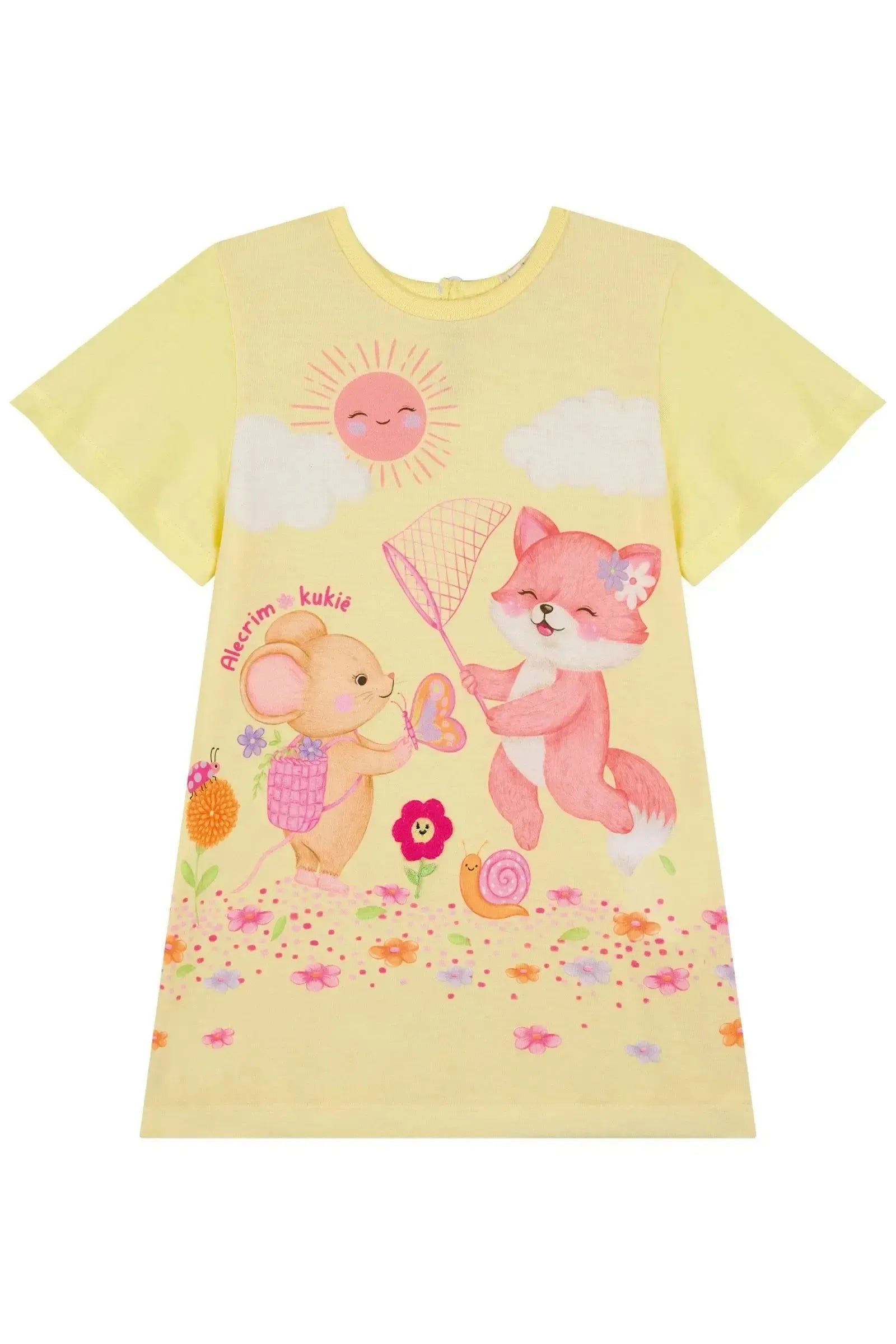 Vestido em Meia Malha 86684 Kukiê Bebê Menina