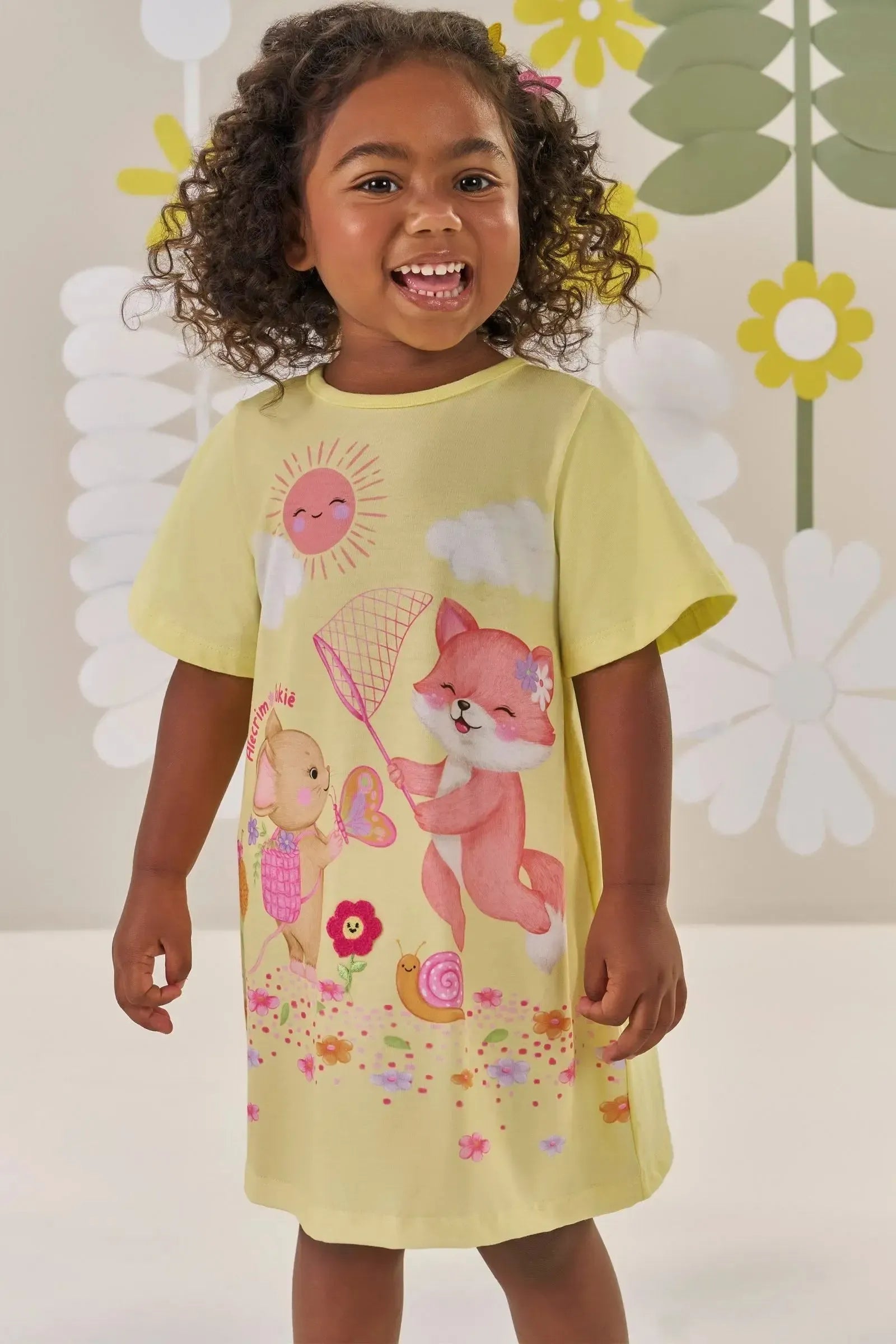 Vestido em Meia Malha 86684 Kukiê Bebê Menina