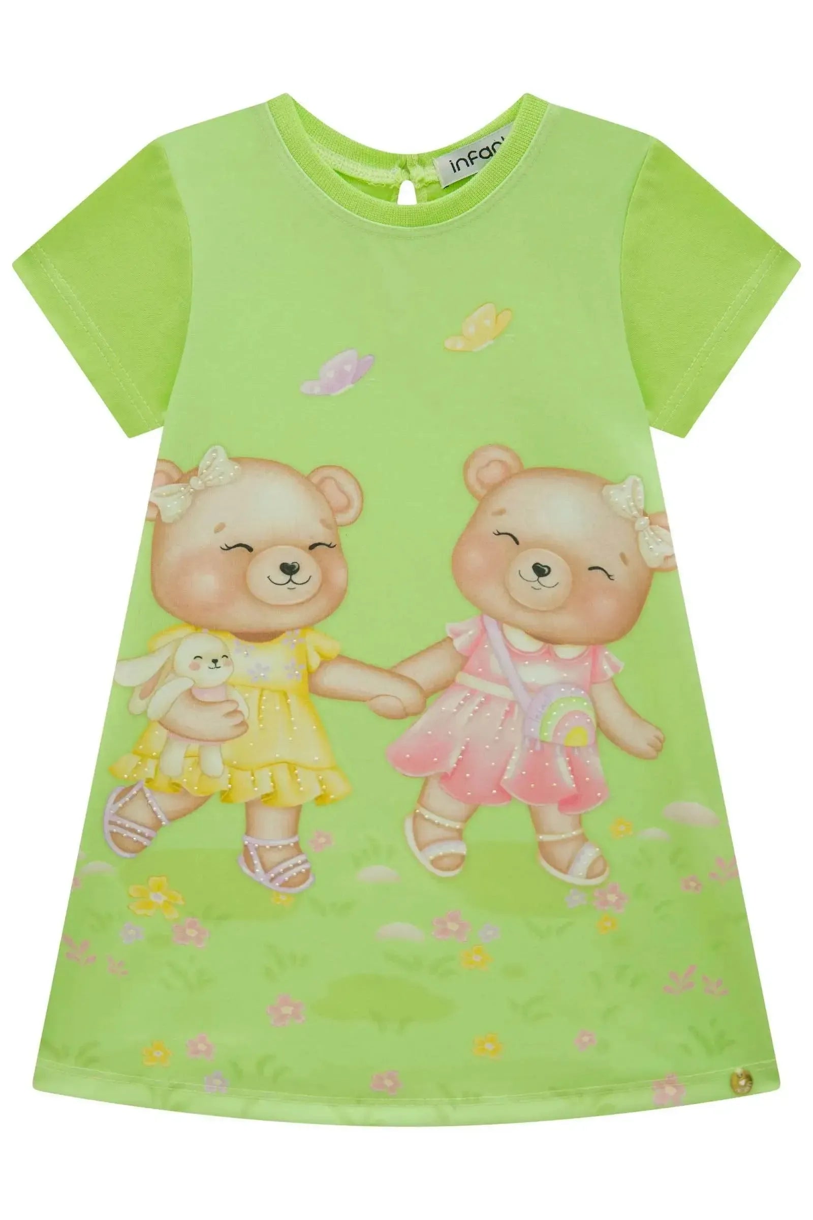 Vestido em Meia Malha 88660 Infanti Bebê Menina