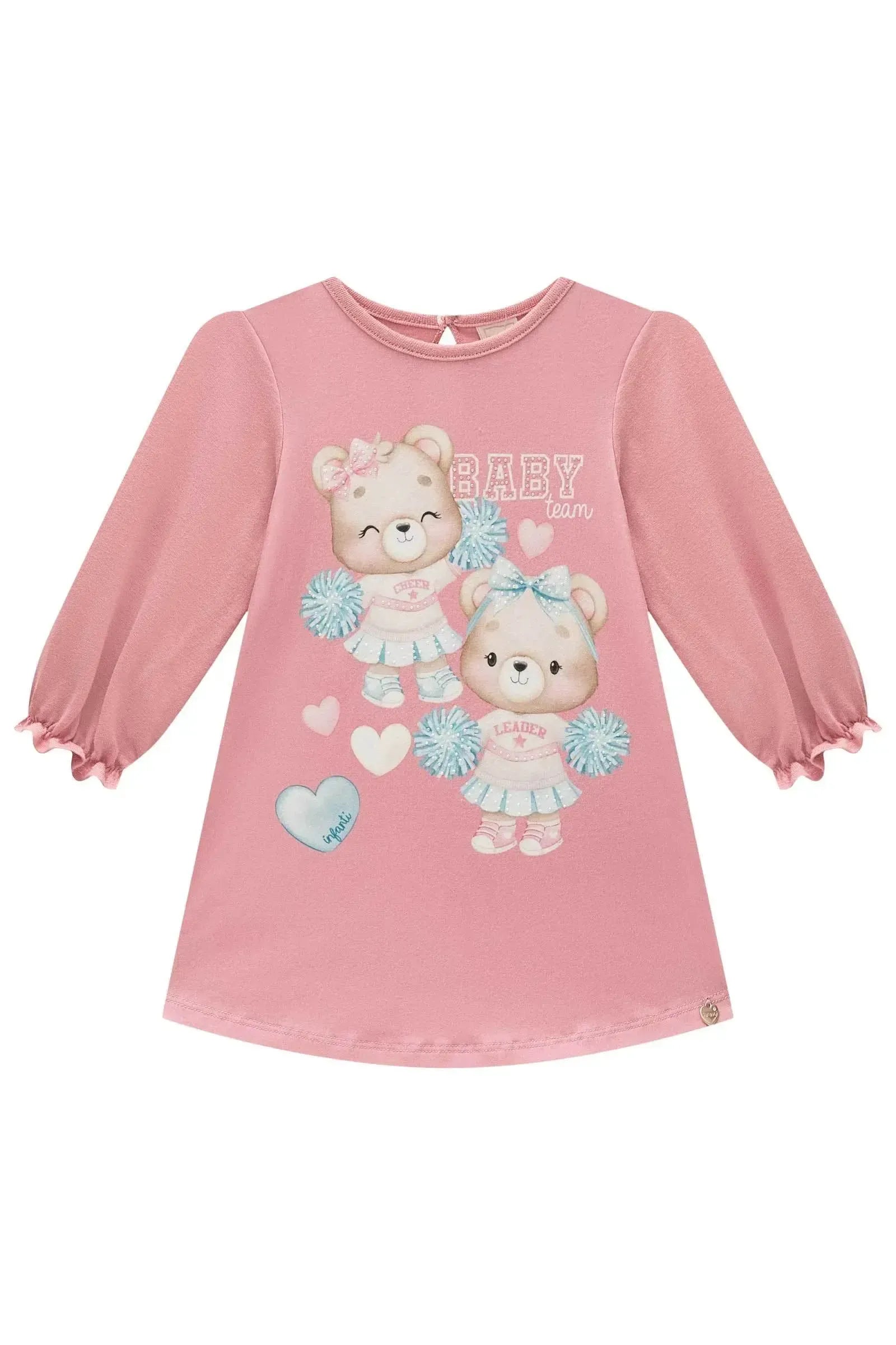 Vestido em Meia Malha 91793 Infanti Bebê Menina