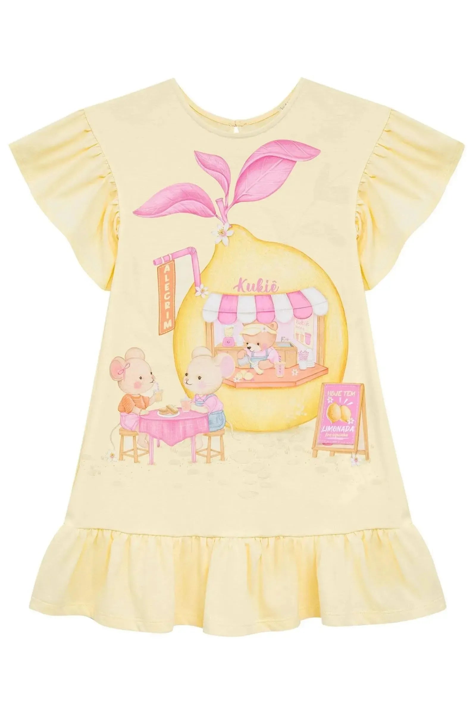 Vestido em Meia Malha 94252 Kukiê Infantil Menina