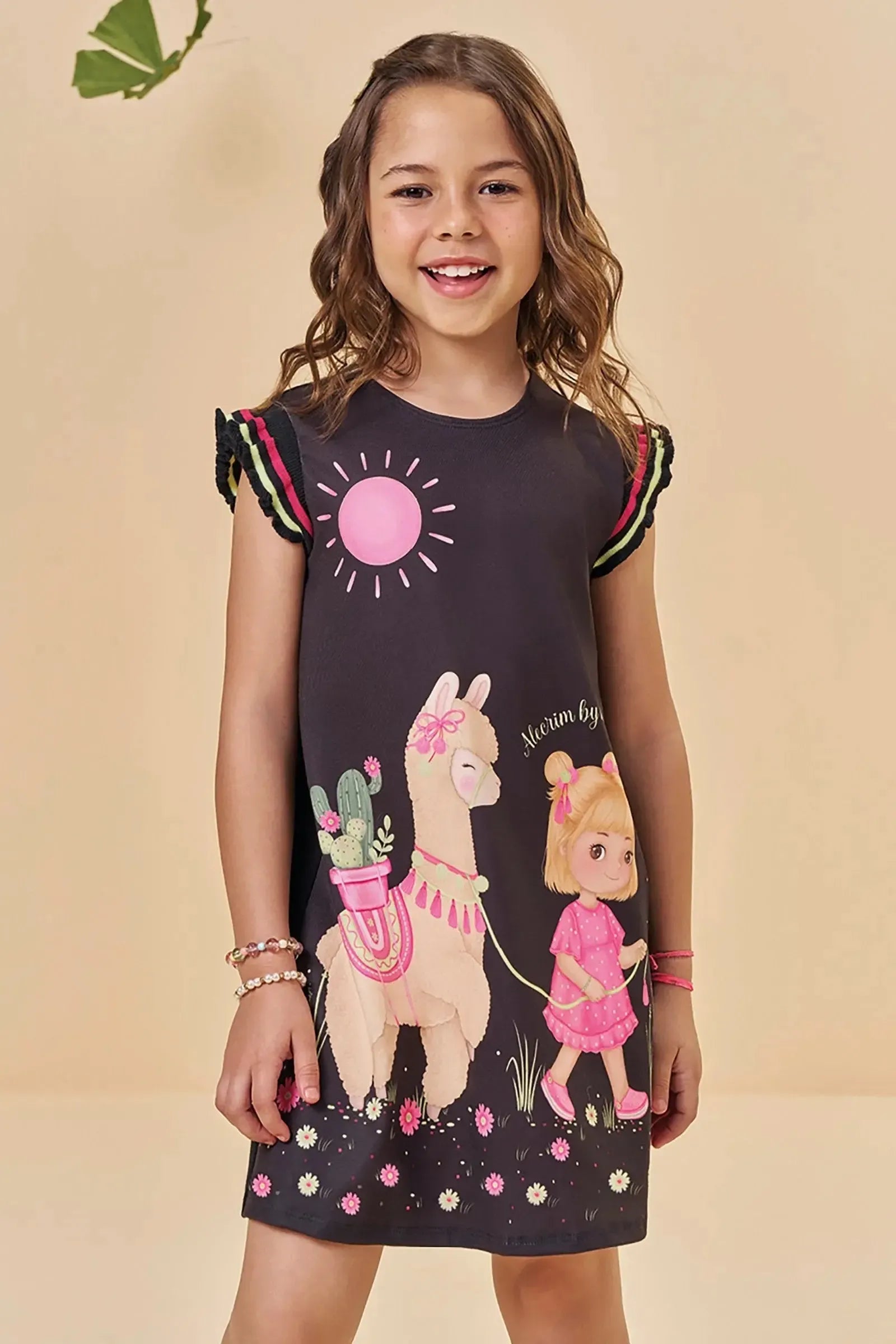Vestido em Meia Malha 94262 Kukiê Infantil Menina