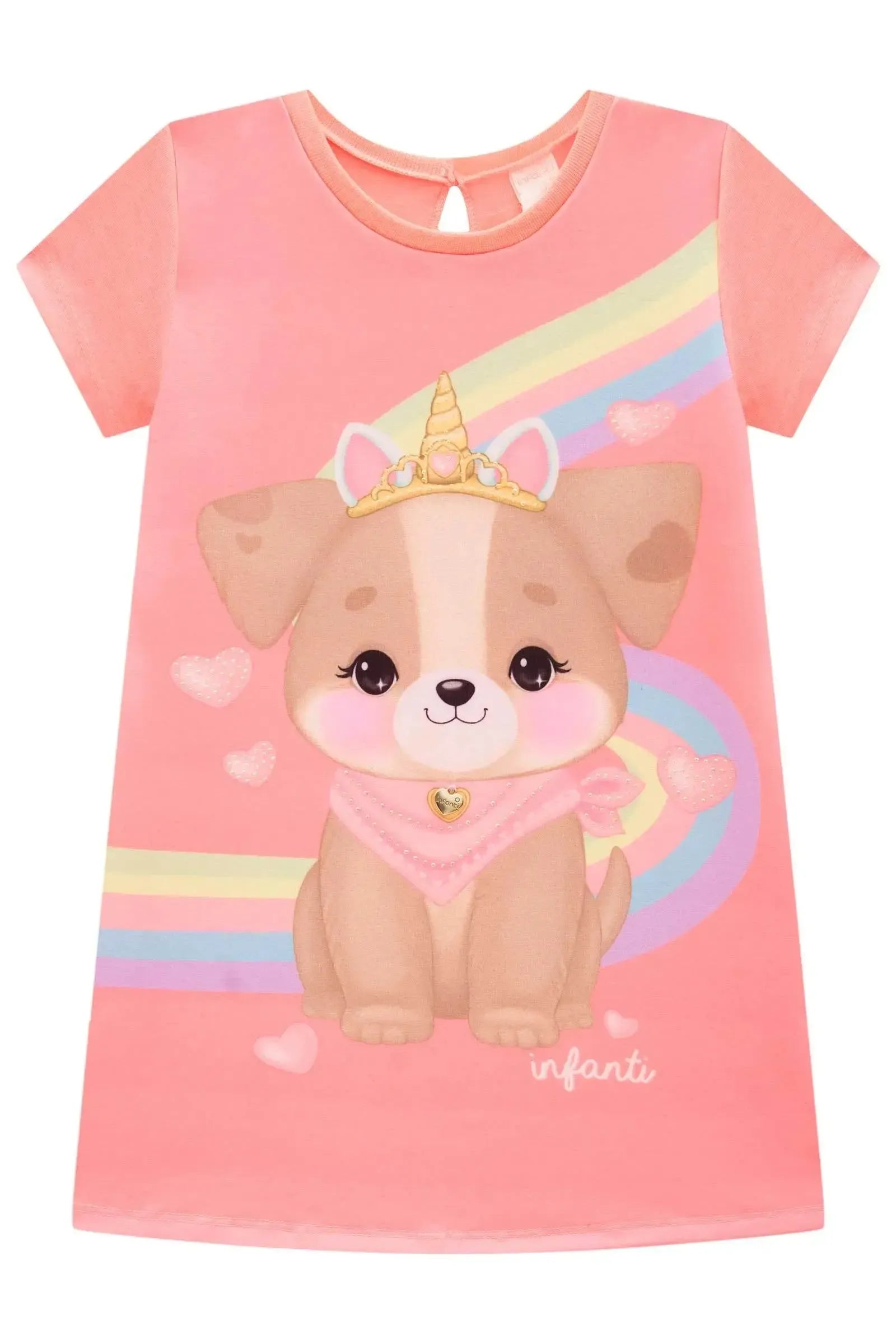 Vestido em Meia Malha 94501 Infanti Bebê Menina