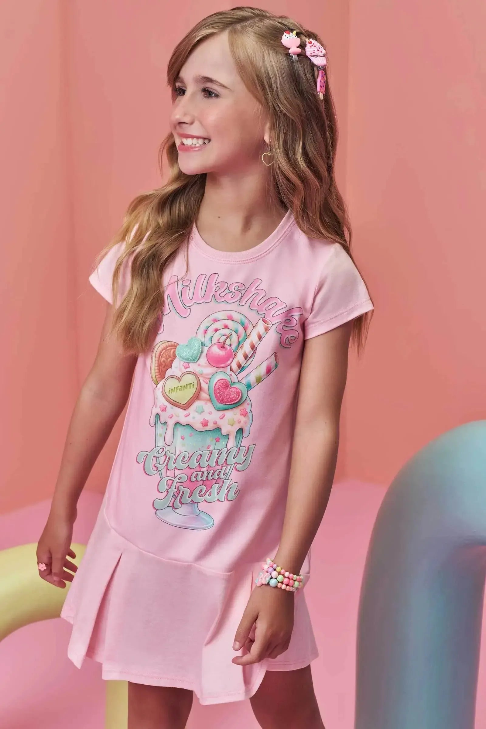 Vestido em Meia Malha 95318 Infanti Infantil Menina