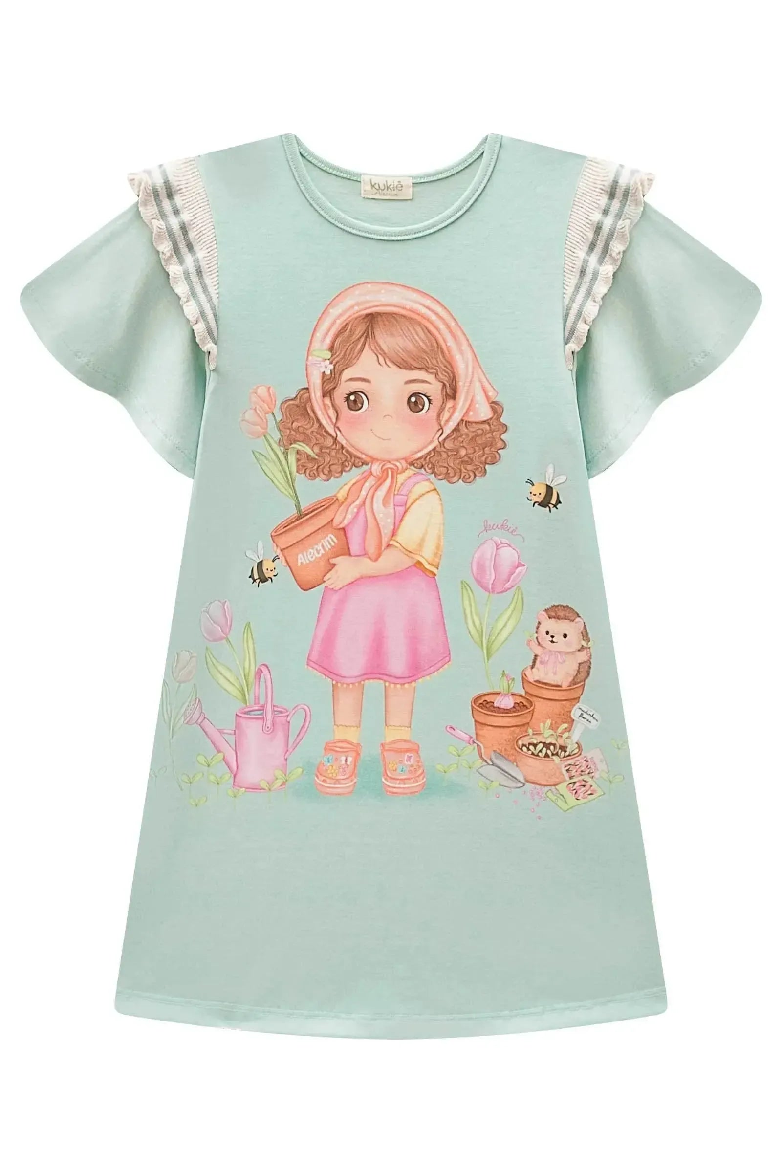 Vestido em Meia Malha 98546 Kukiê Infantil Menina
