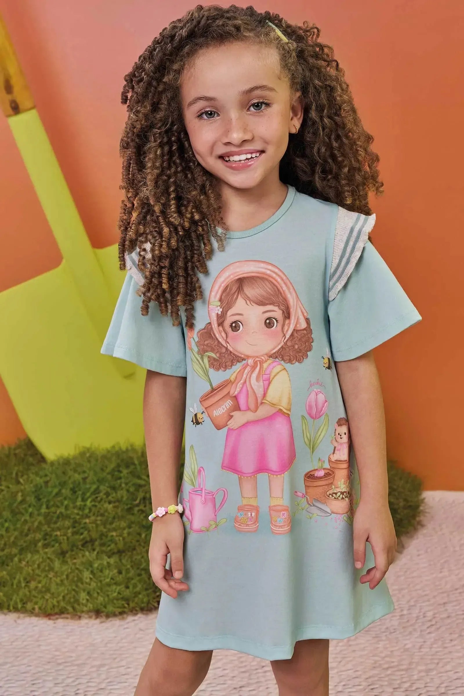 Vestido em Meia Malha 98546 Kukiê Infantil Menina