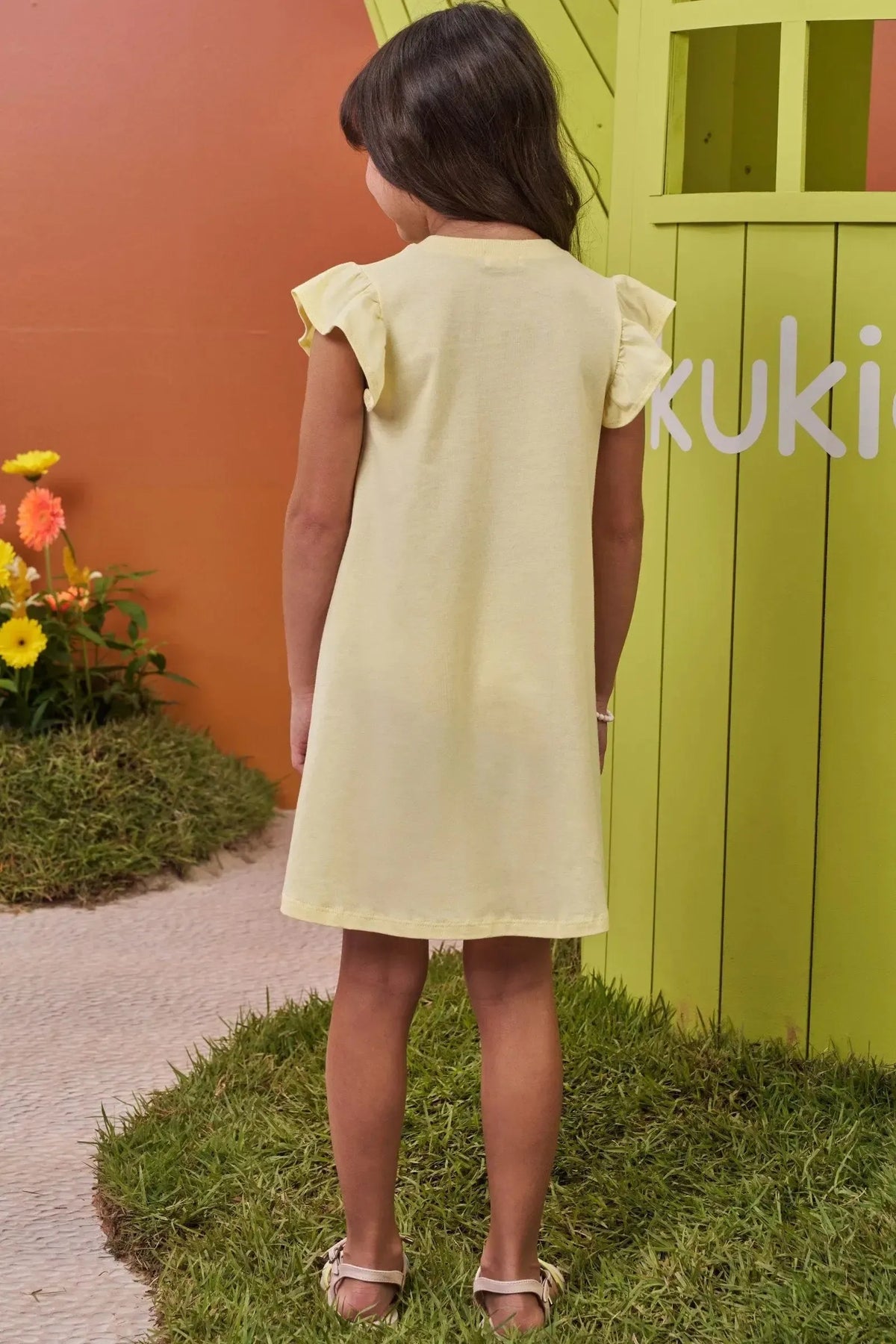 Vestido em Meia Malha 99582 Kukiê Infantil Menina