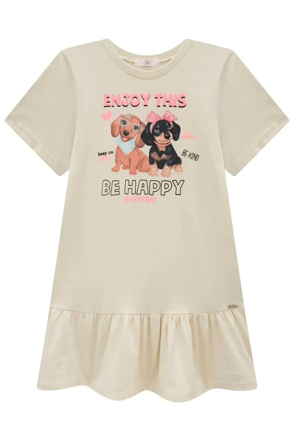Vestido em Meia Malha 99642 Kukiê Infantil Menina