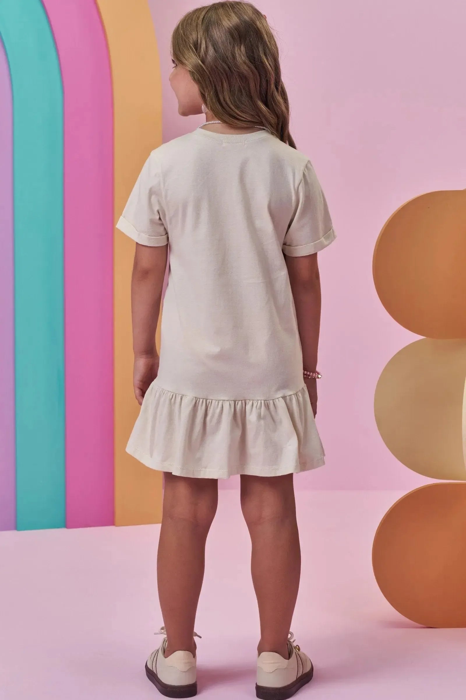 Vestido em Meia Malha 99642 Kukiê Infantil Menina