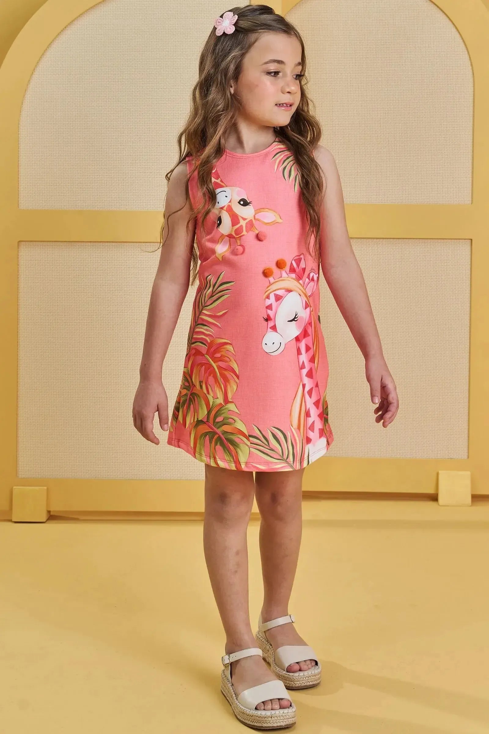 Vestido em Molecotton 82923 Infanti Infantil Menina