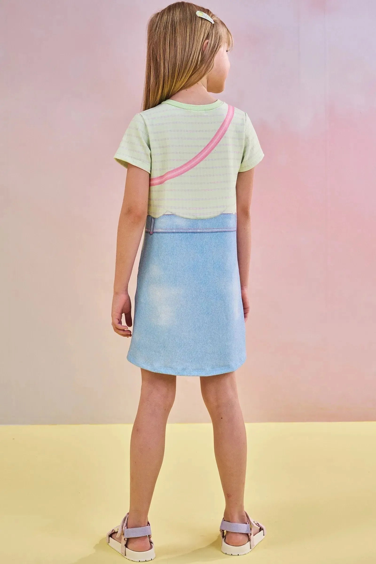 Vestido em Molecotton 83021 Infanti Infantil Menina