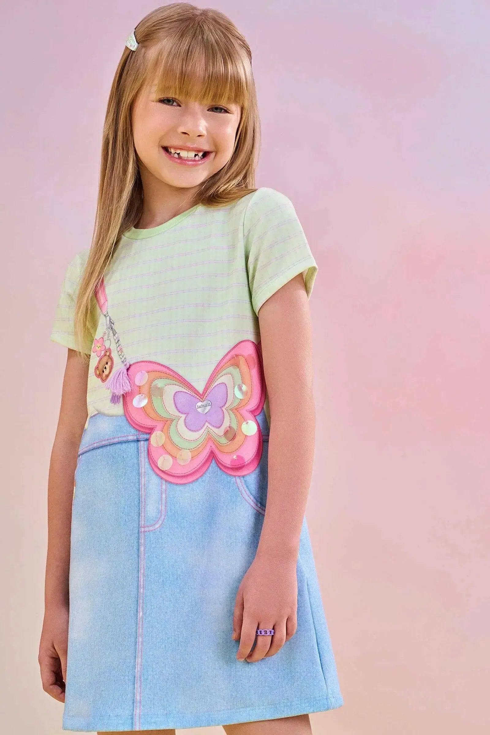 Vestido em Molecotton 83021 Infanti Infantil Menina