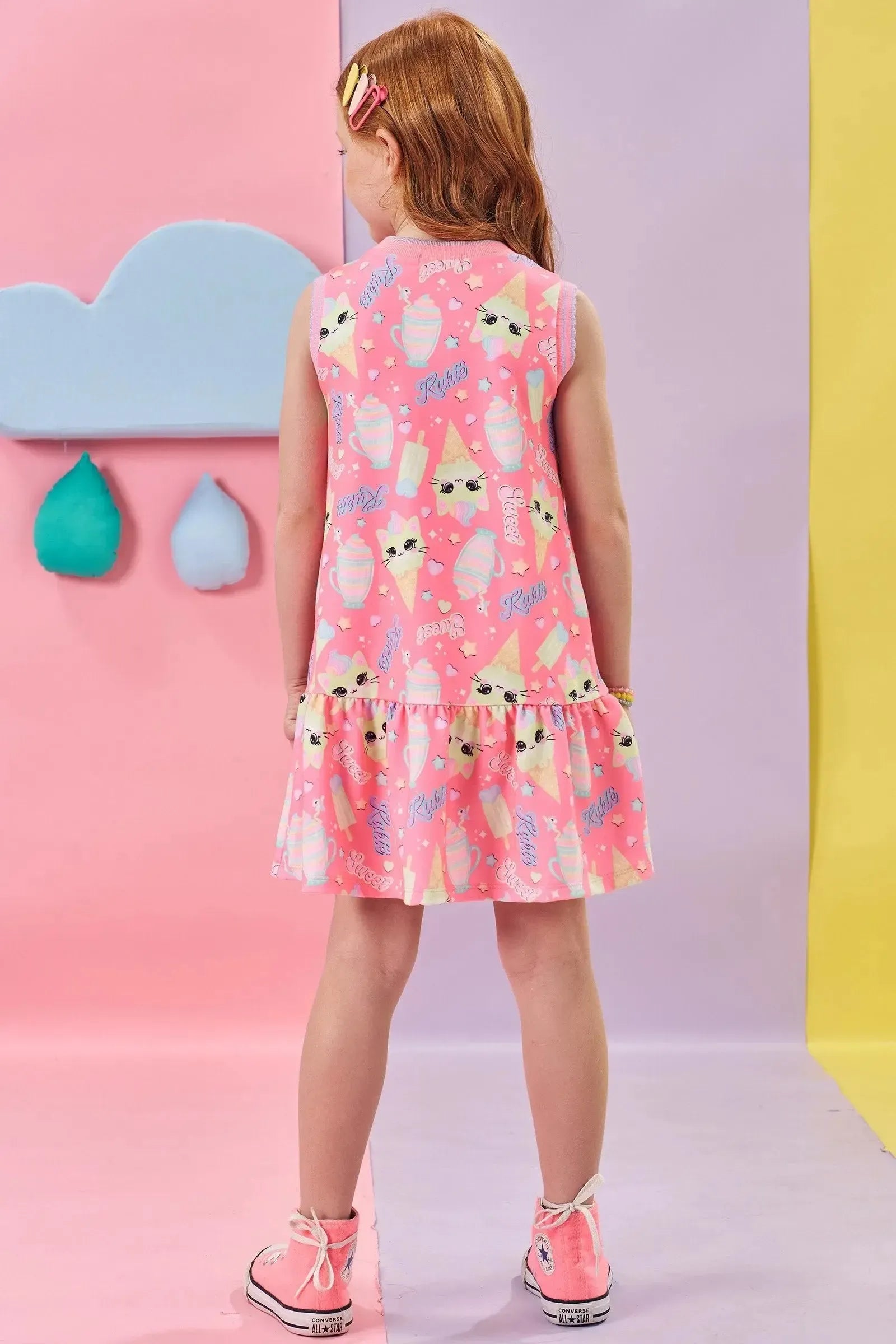 Vestido em Molecotton 83222 Kukiê Infantil Menina