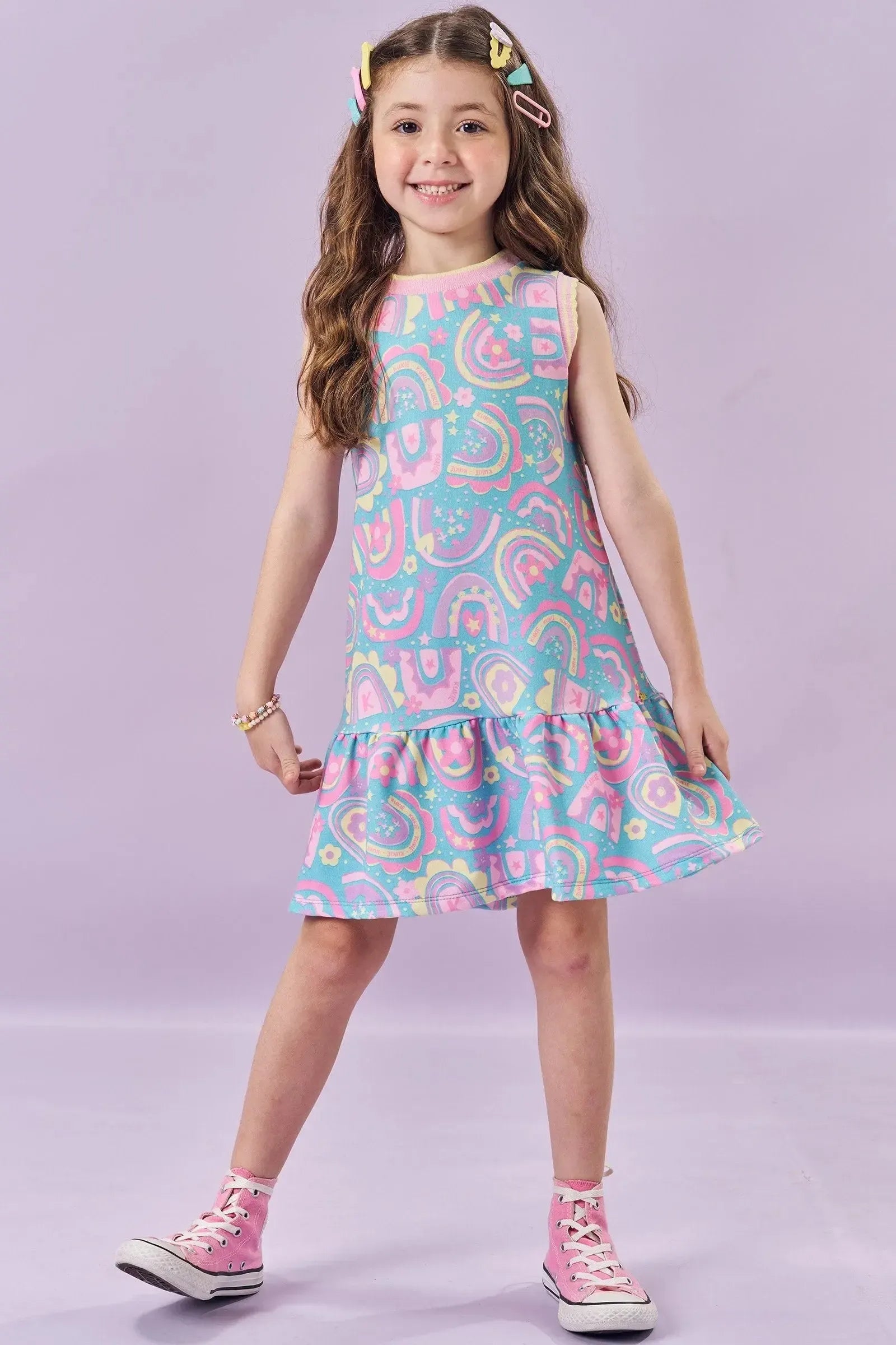 Vestido em Molecotton 83222 Kukiê Infantil Menina