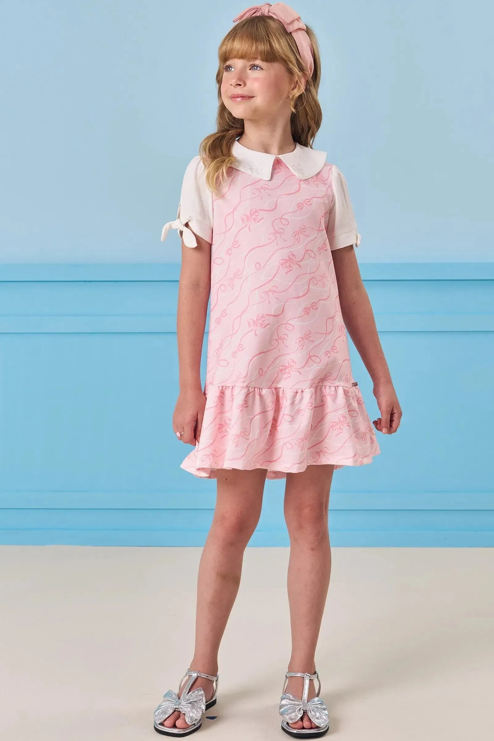 Vestido em Molecotton 85277 Infanti Infantil Menina