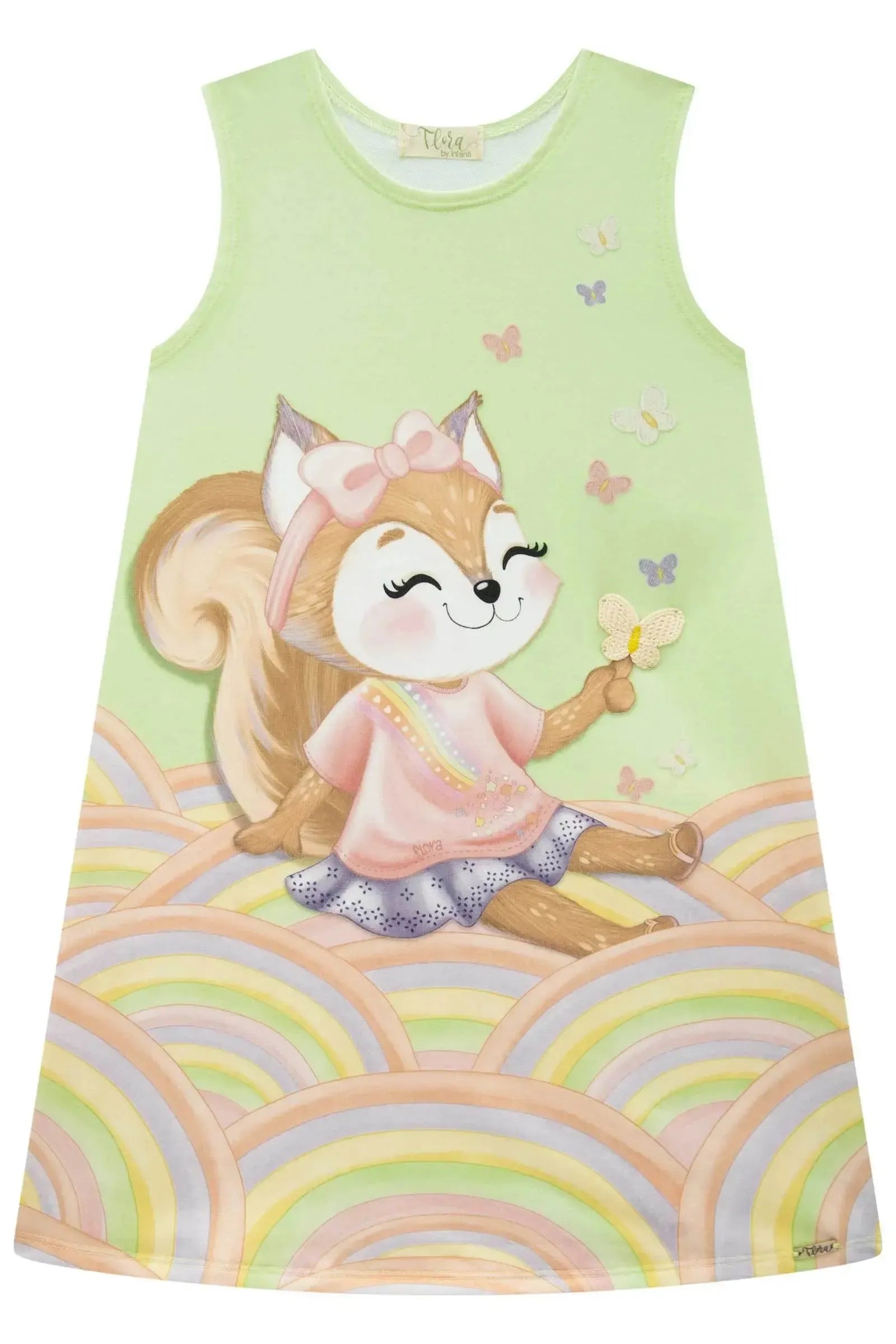 Vestido em Molecotton 86480 Infanti Infantil Menina