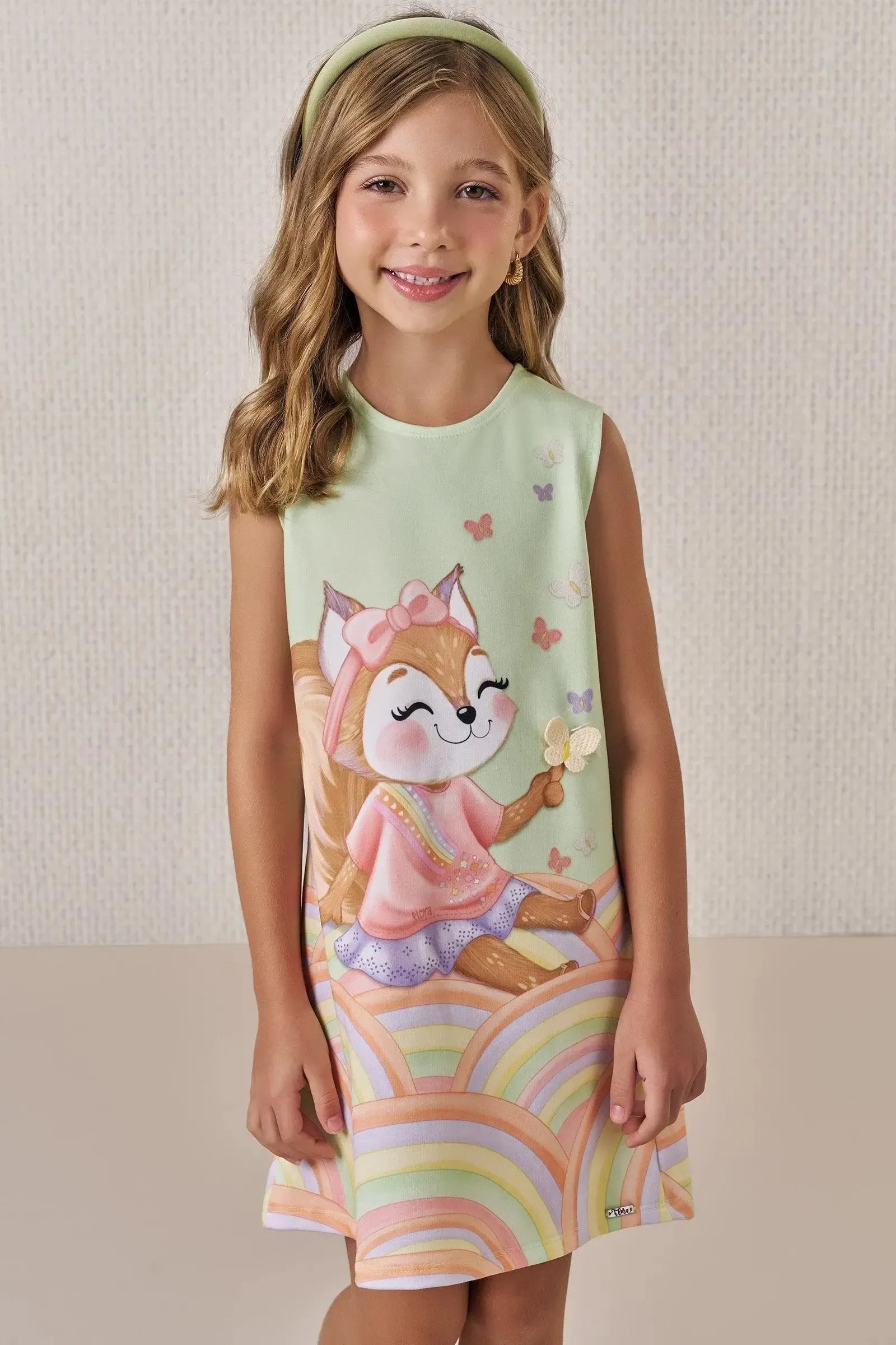 Vestido em Molecotton 86480 Infanti Infantil Menina