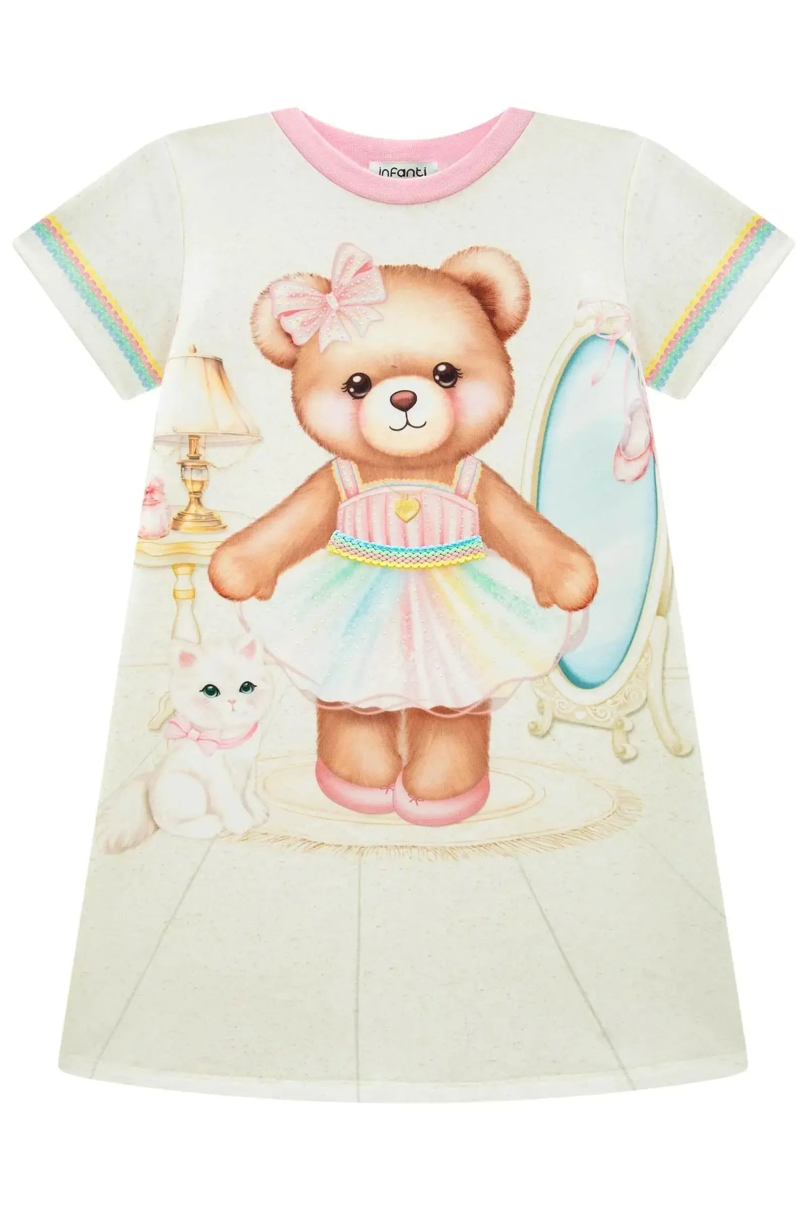 Vestido em Molecotton 86960 Infanti Infantil Menina
