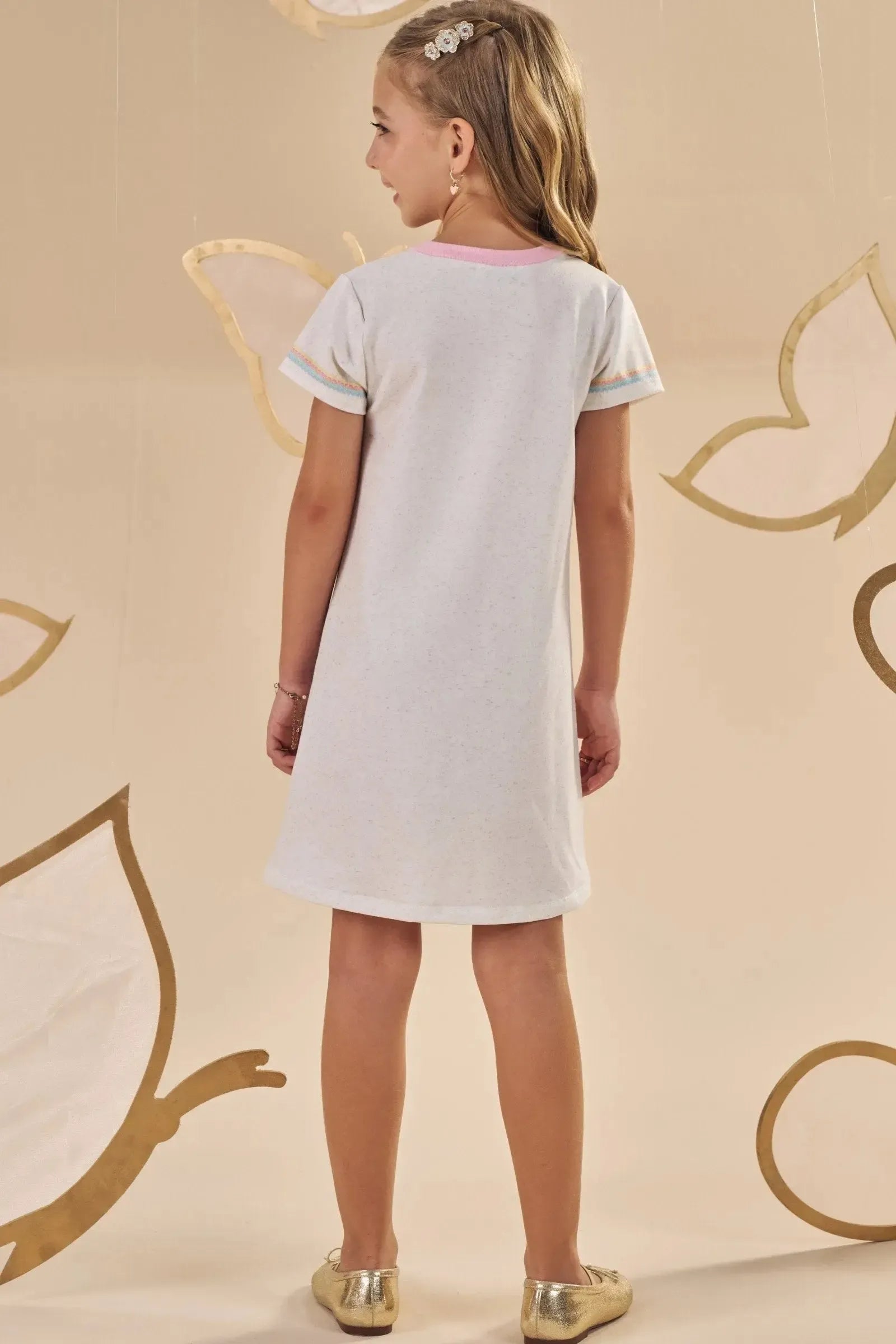 Vestido em Molecotton 86960 Infanti Infantil Menina
