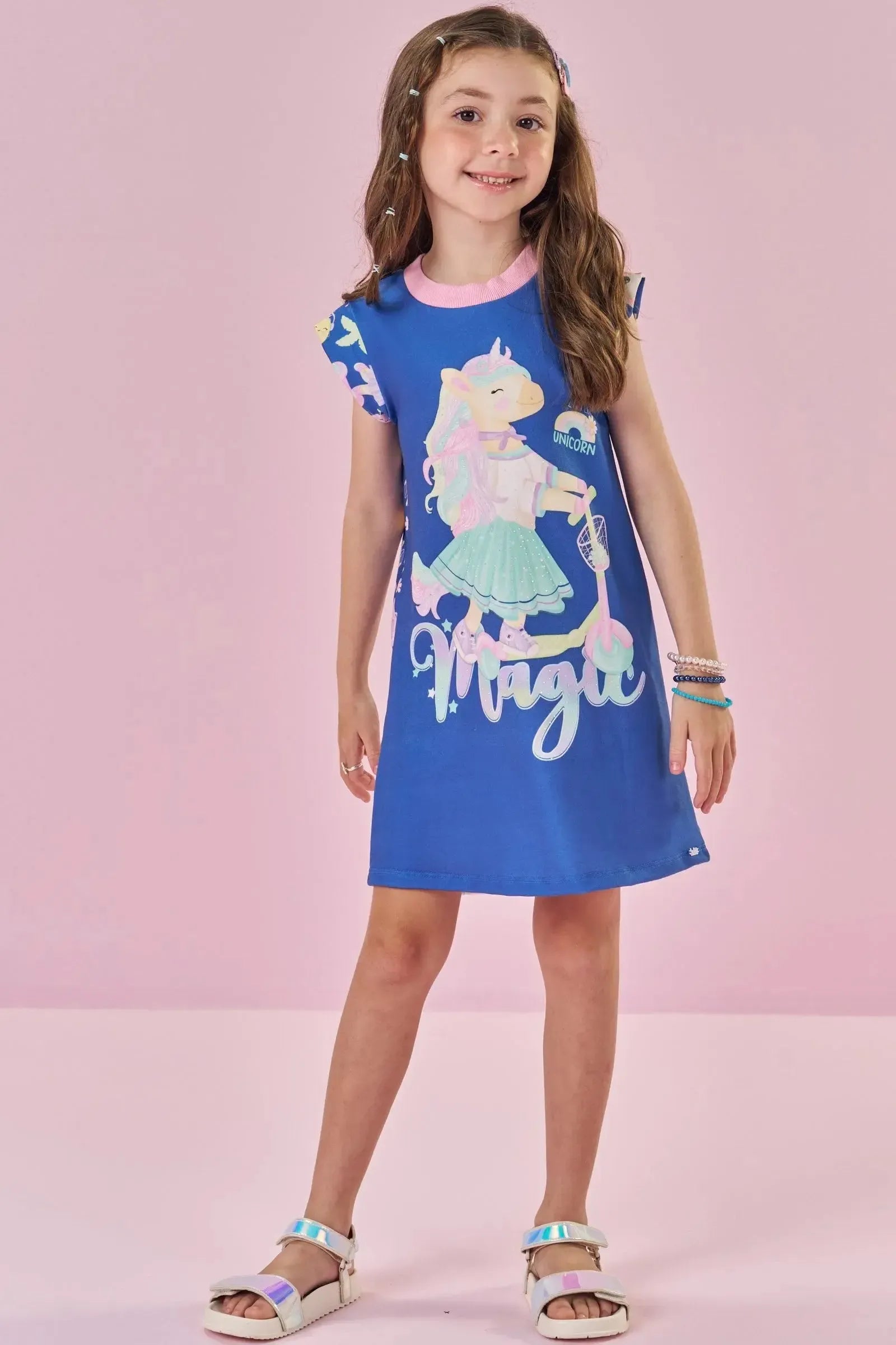 Vestido em Molecotton 87901 Kukiê Infantil Menina