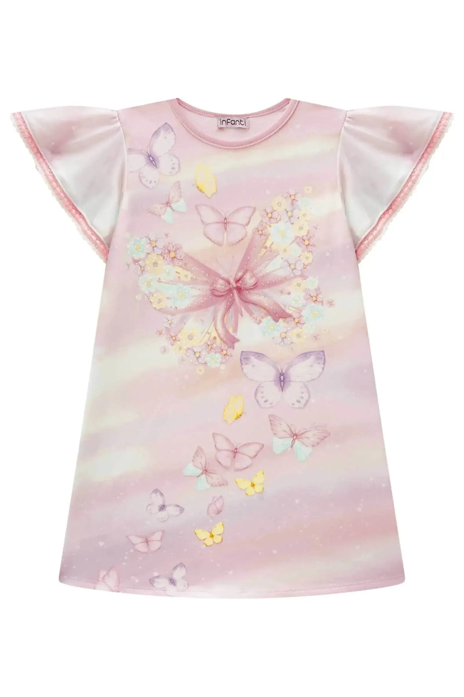 Vestido em Molecotton 88127 Infanti Infantil Menina